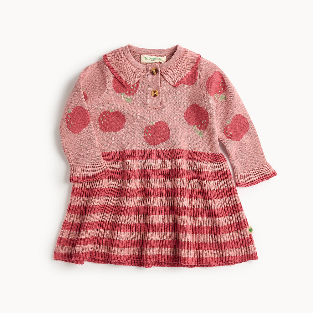 Bonnie Mob Apple Knit Dress, 8-9Y