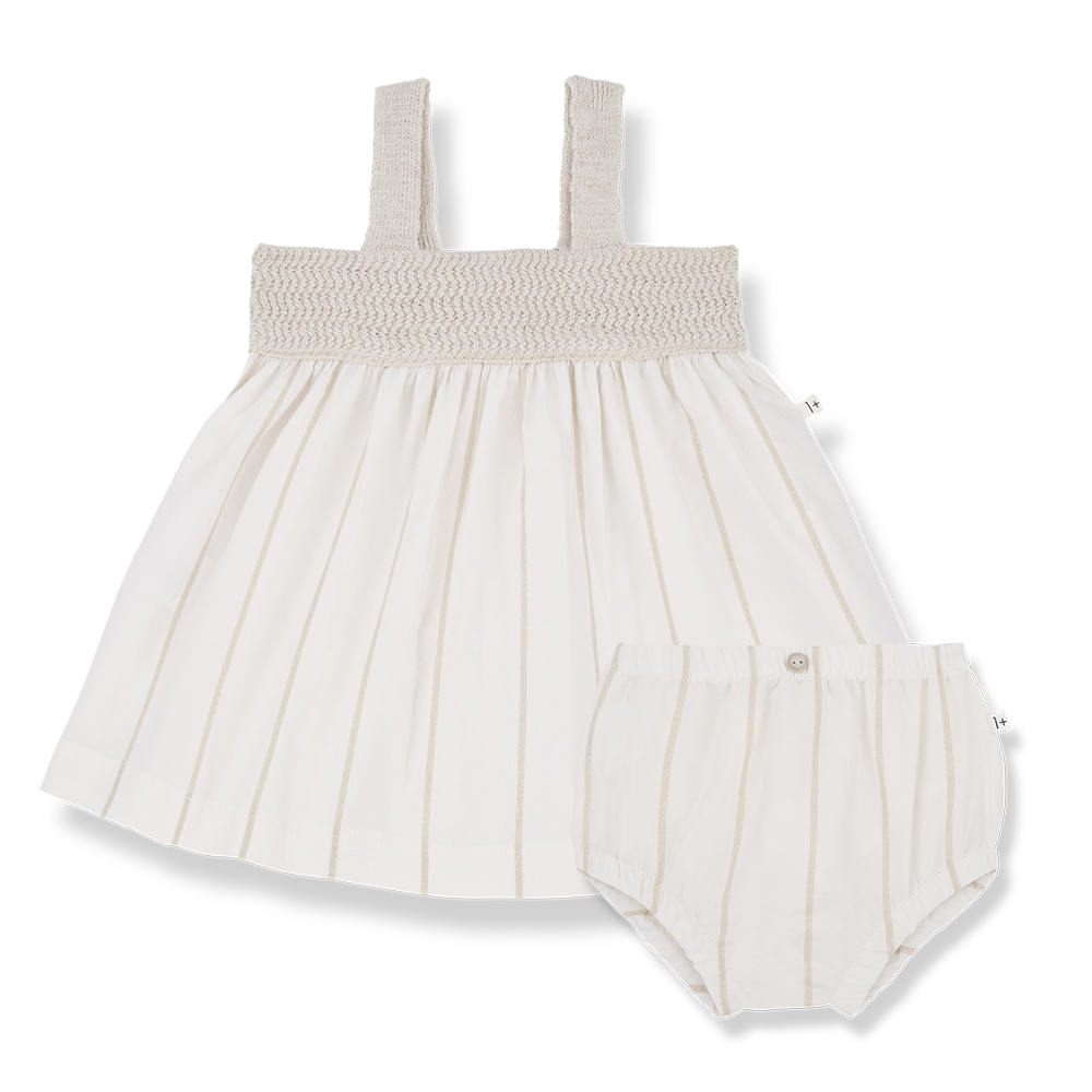 1 + In The Family Anetta Dress+Bloomer - Off-white