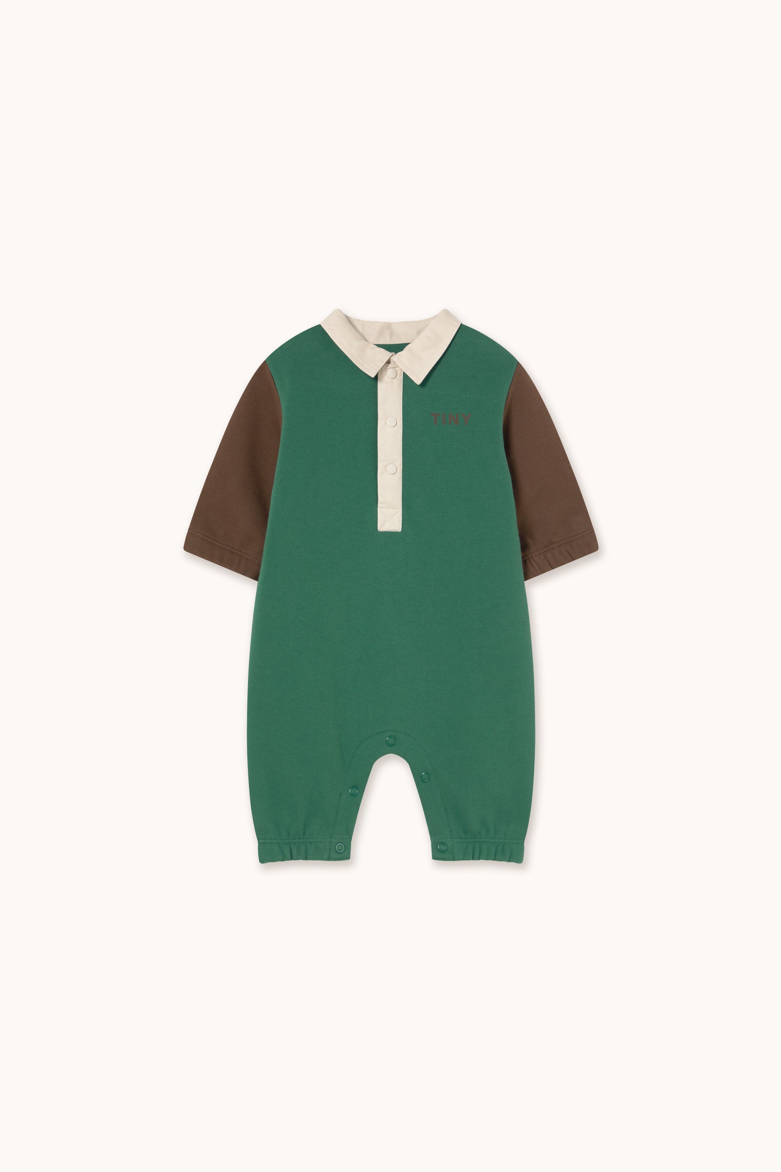 Tiny Cottons Color Block Polo One Piece - Dark Green
