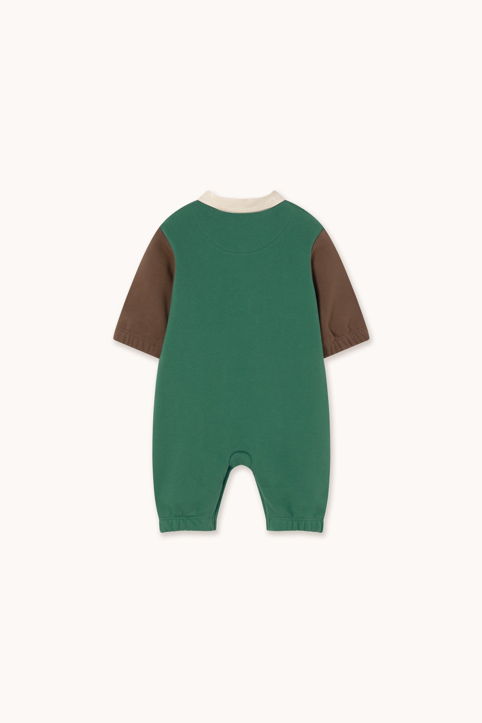 Tiny Cottons Color Block Polo One Piece - Dark Green