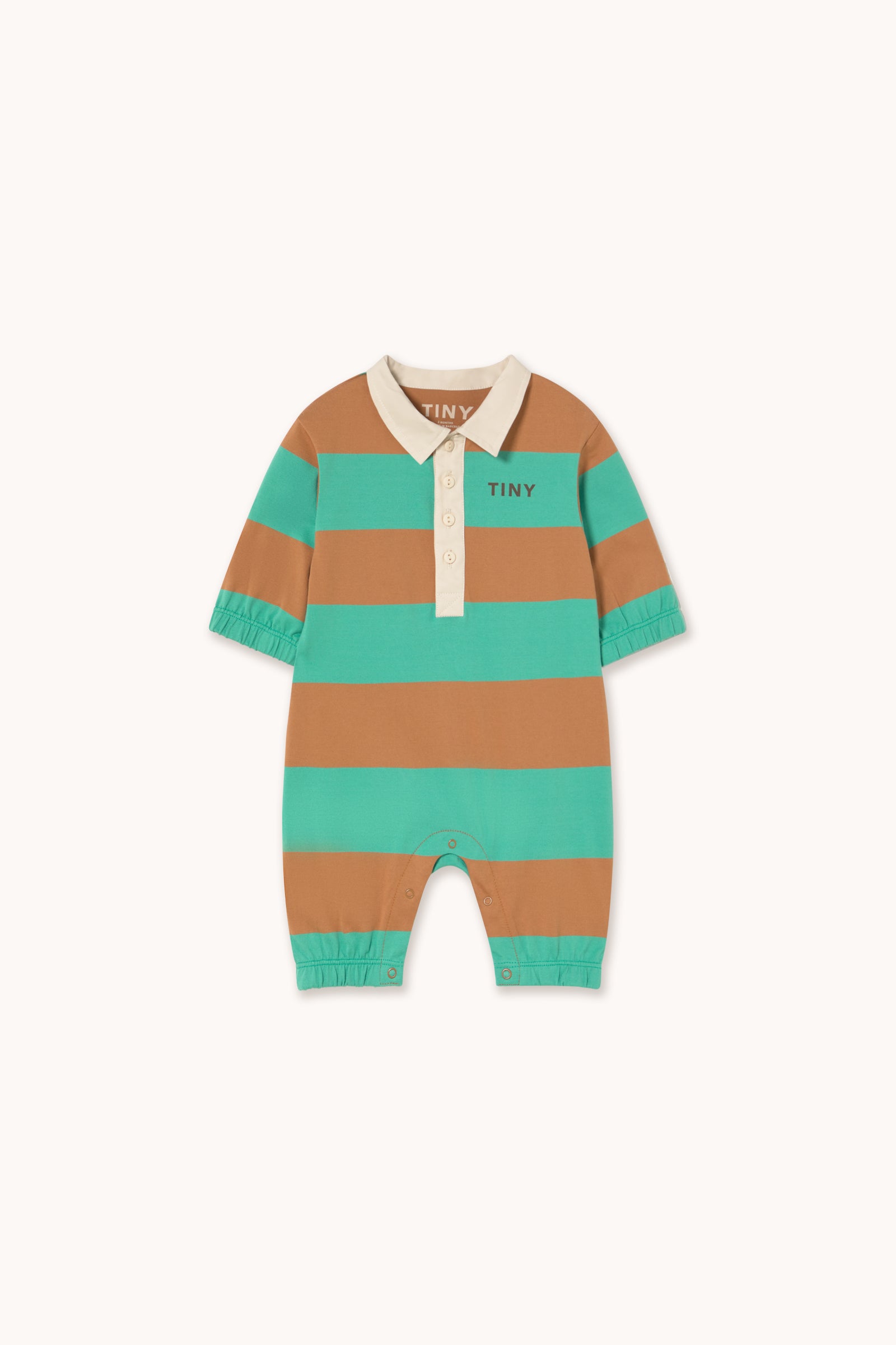 Tiny Cottons Stripes Polo One Piece - Emerald