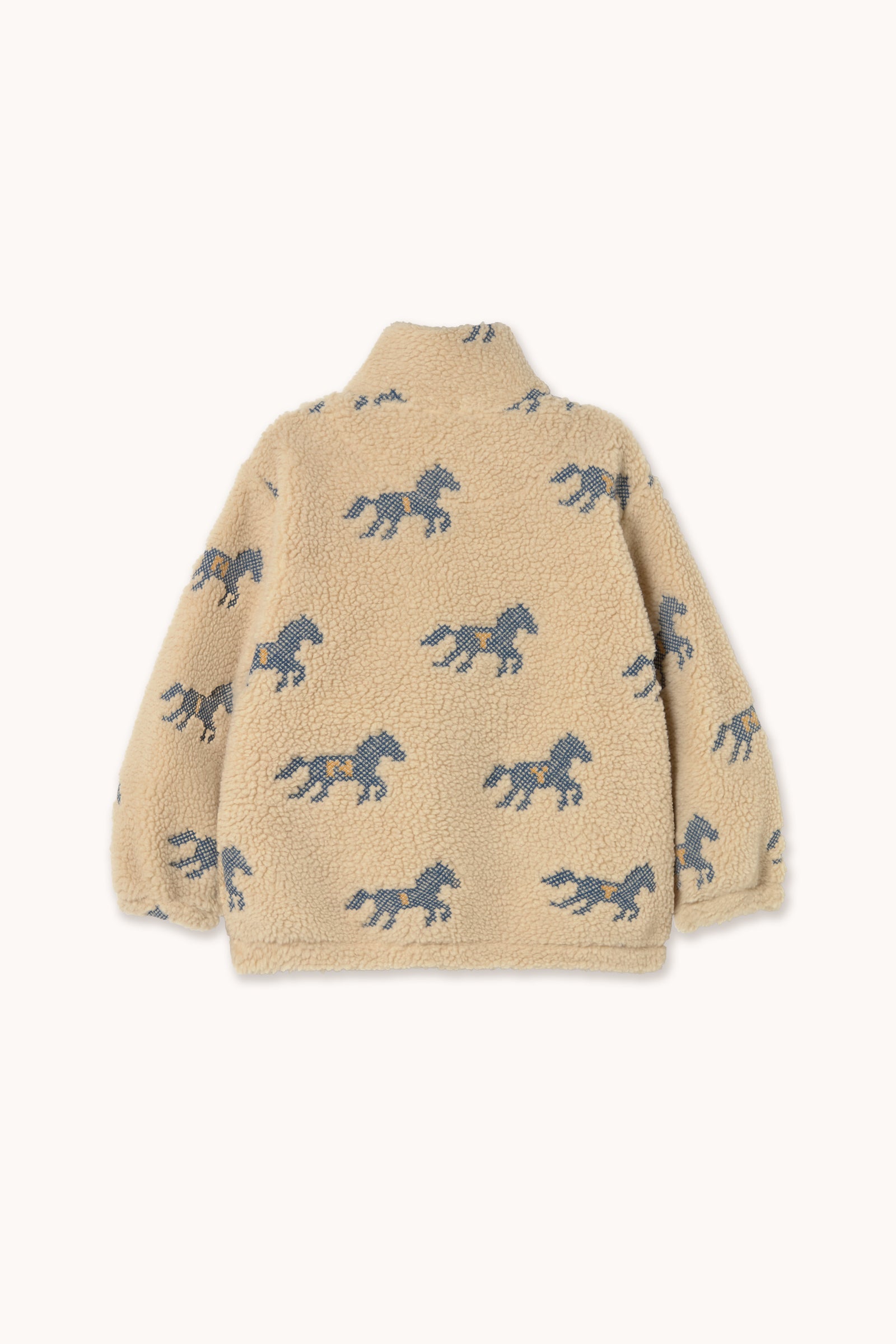 Tiny Cottons Horses Sherpa Sweatshirt - Vanilla