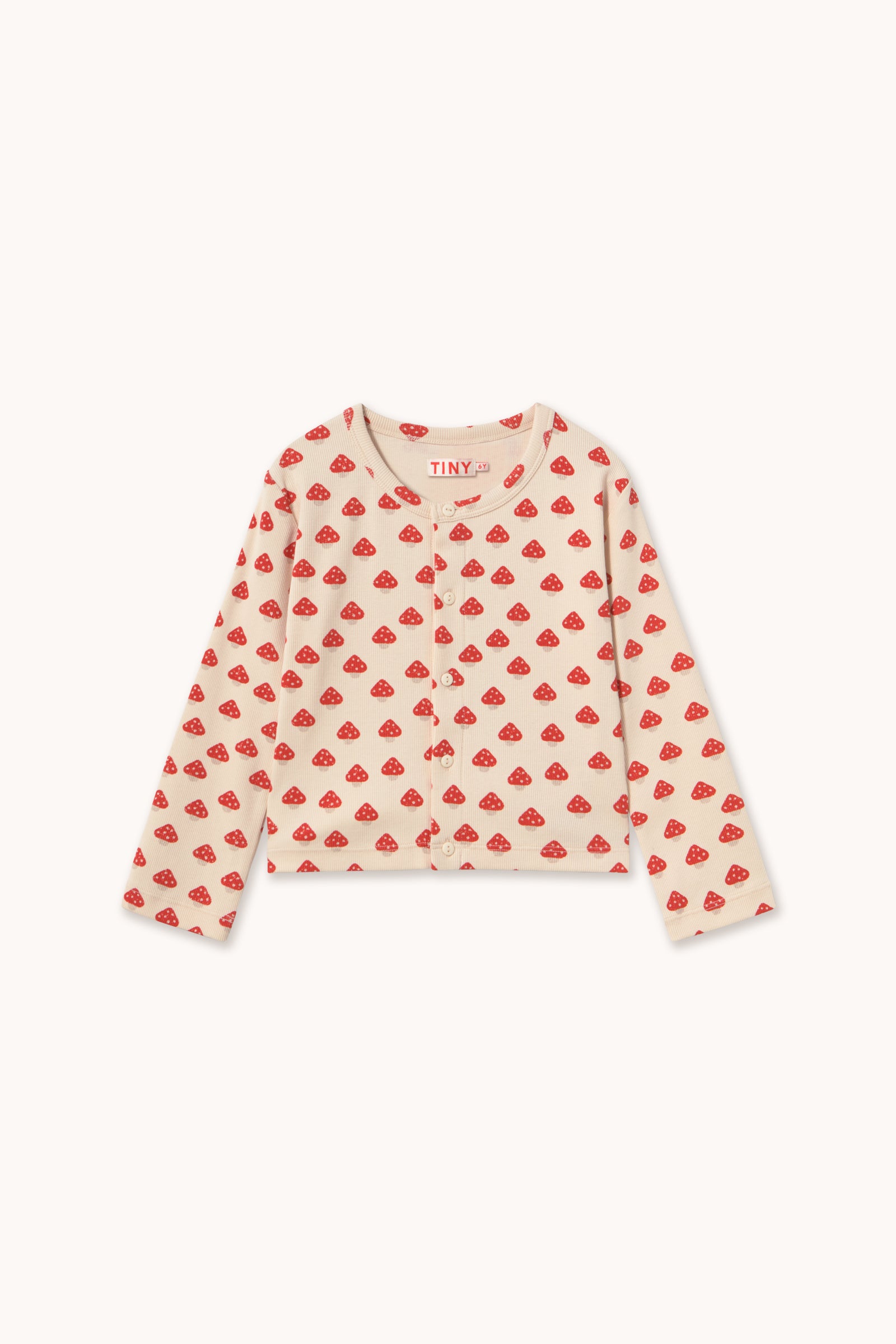Tiny Cottons Mini Mushrooms Rib Jacket - Ivory