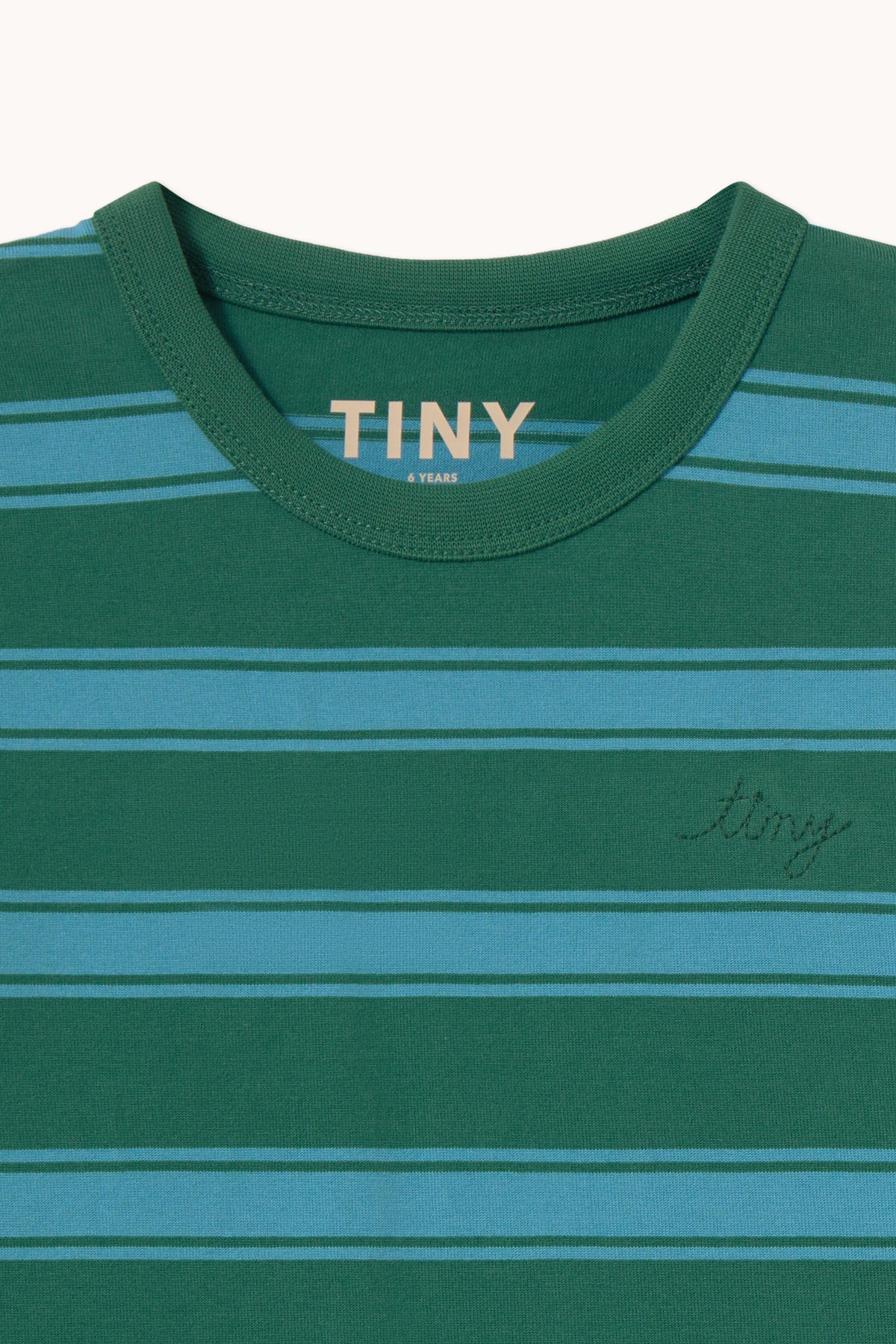 Tiny Cottons Retro Stripes Sleeve Tee - Dark Green