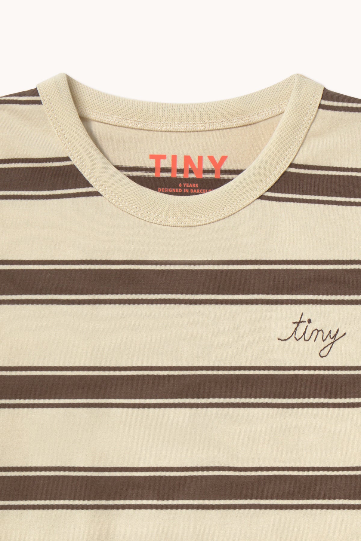 Tiny Cottons Retro Stripes Sleeve Tee - Cacao