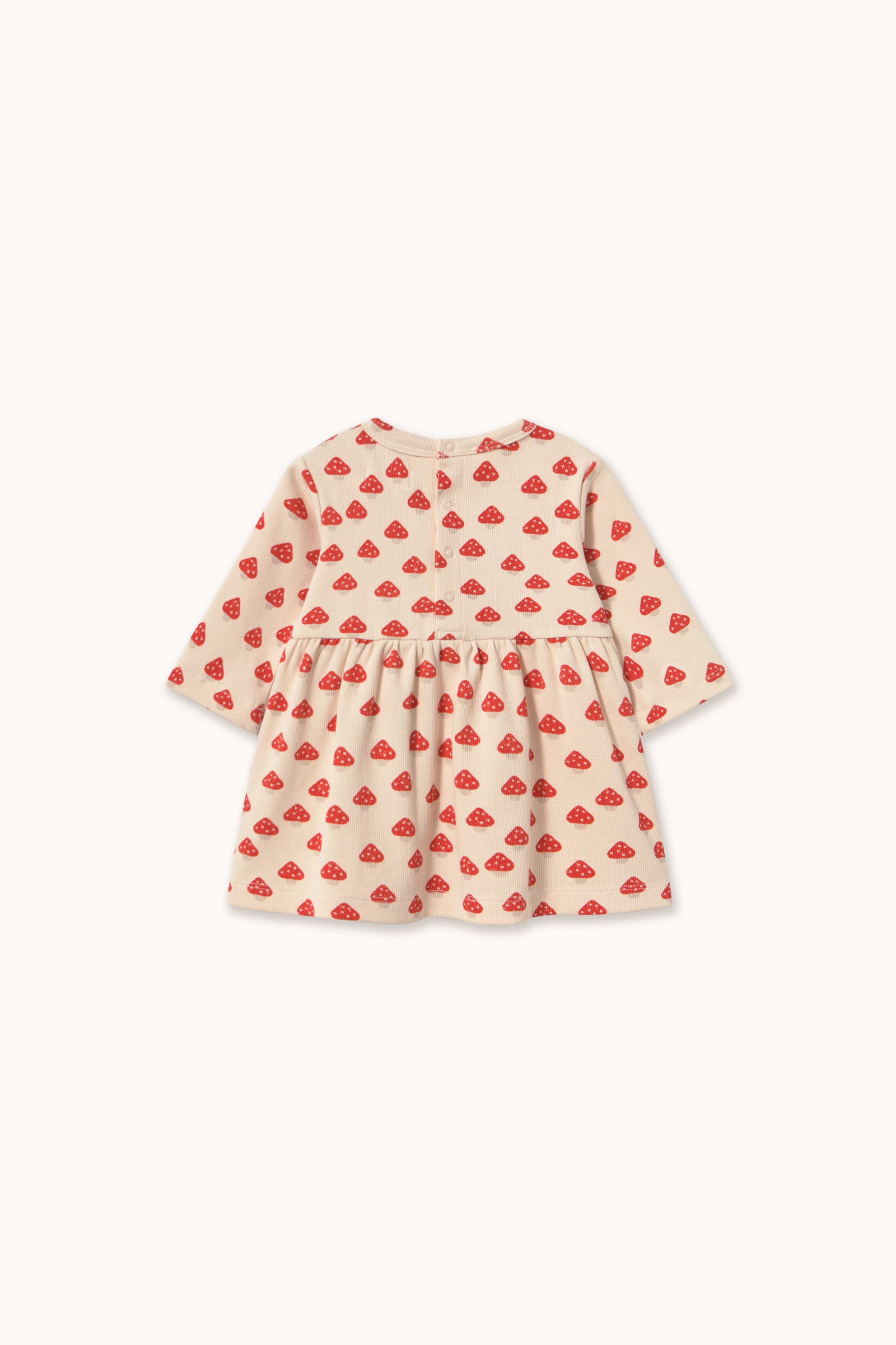 Tiny Cottons Mini Mushrooms Rib Baby Dress - Ivory
