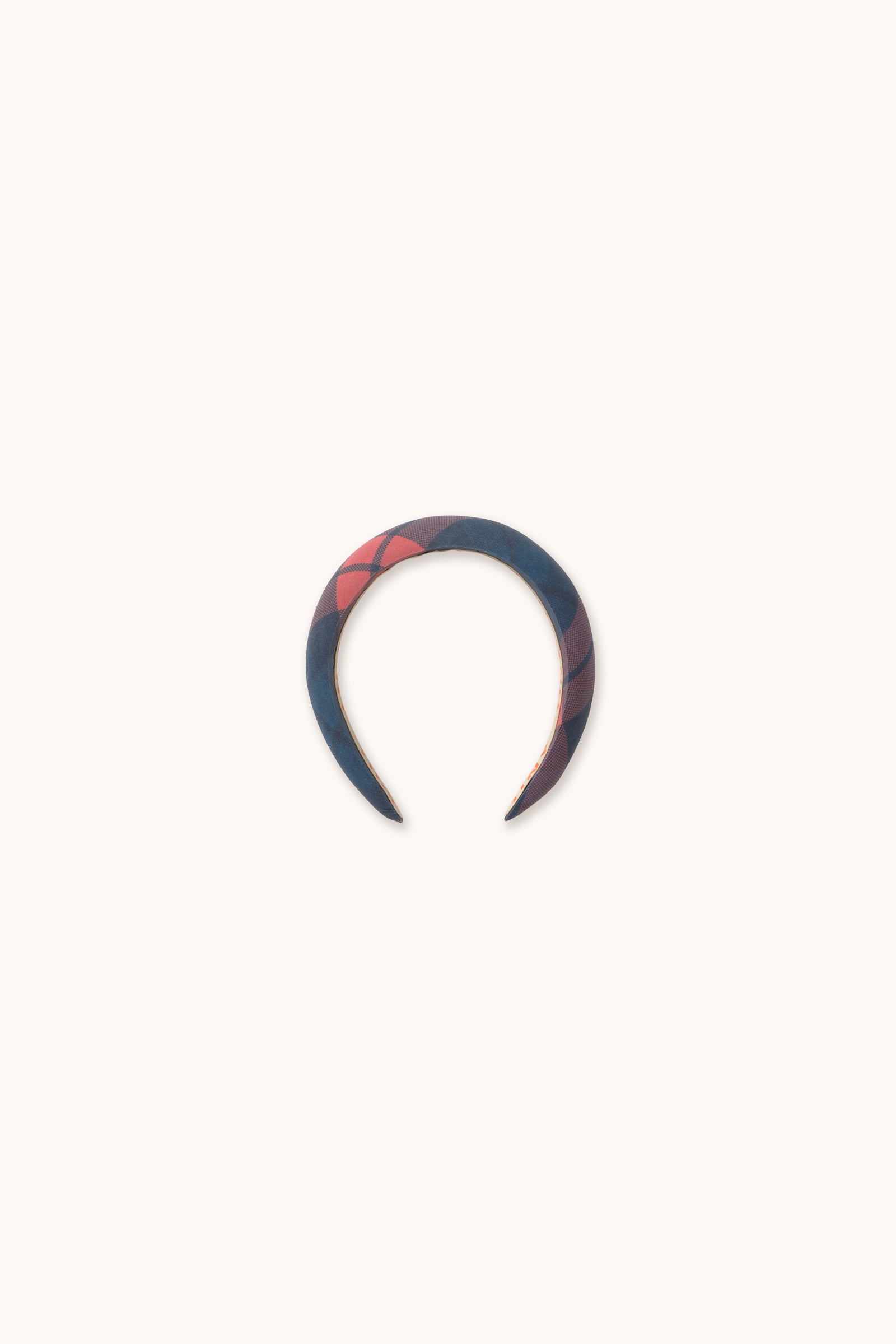 Tiny Cottons Check Padded Headband - Dark Red