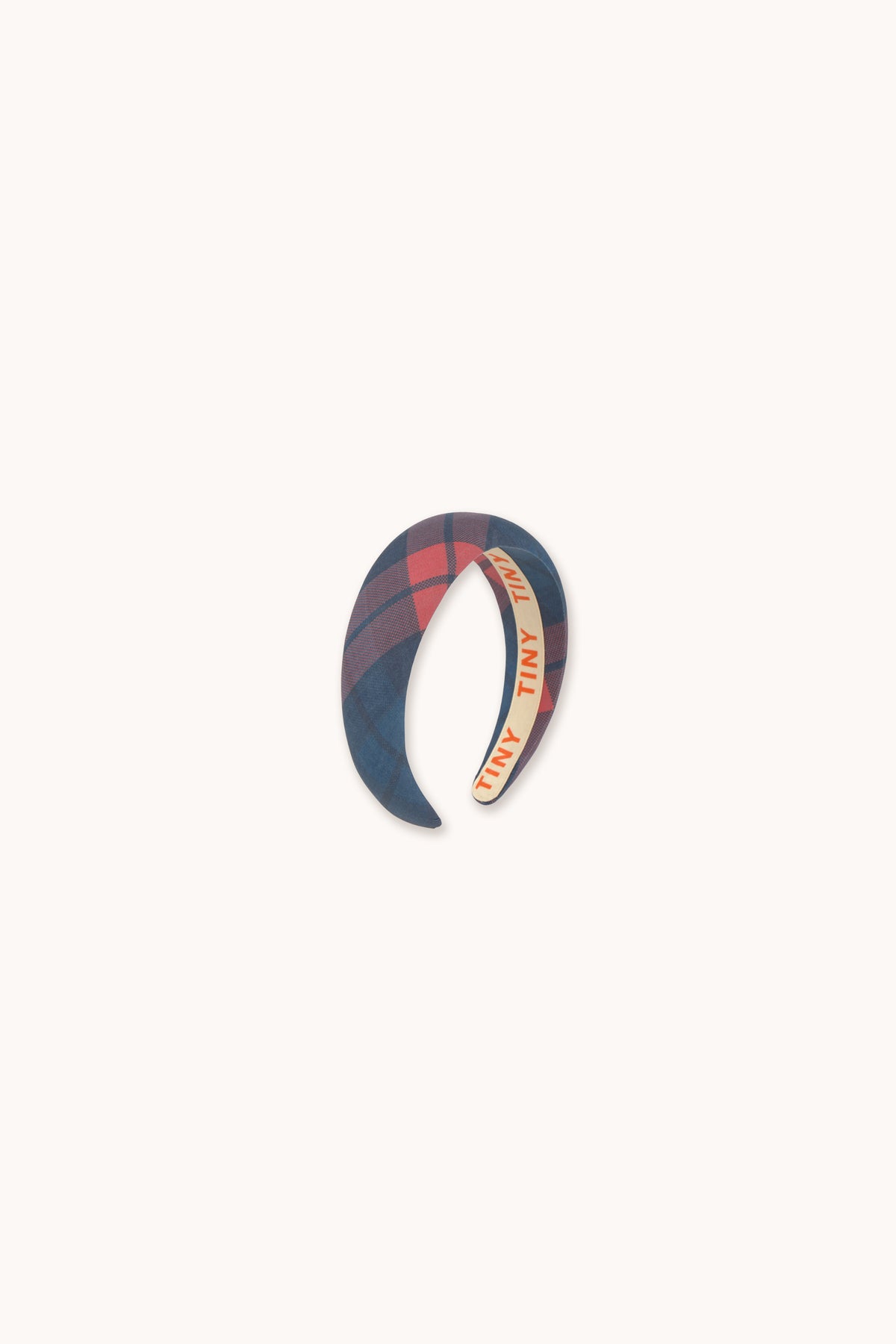 Tiny Cottons Check Padded Headband - Dark Red