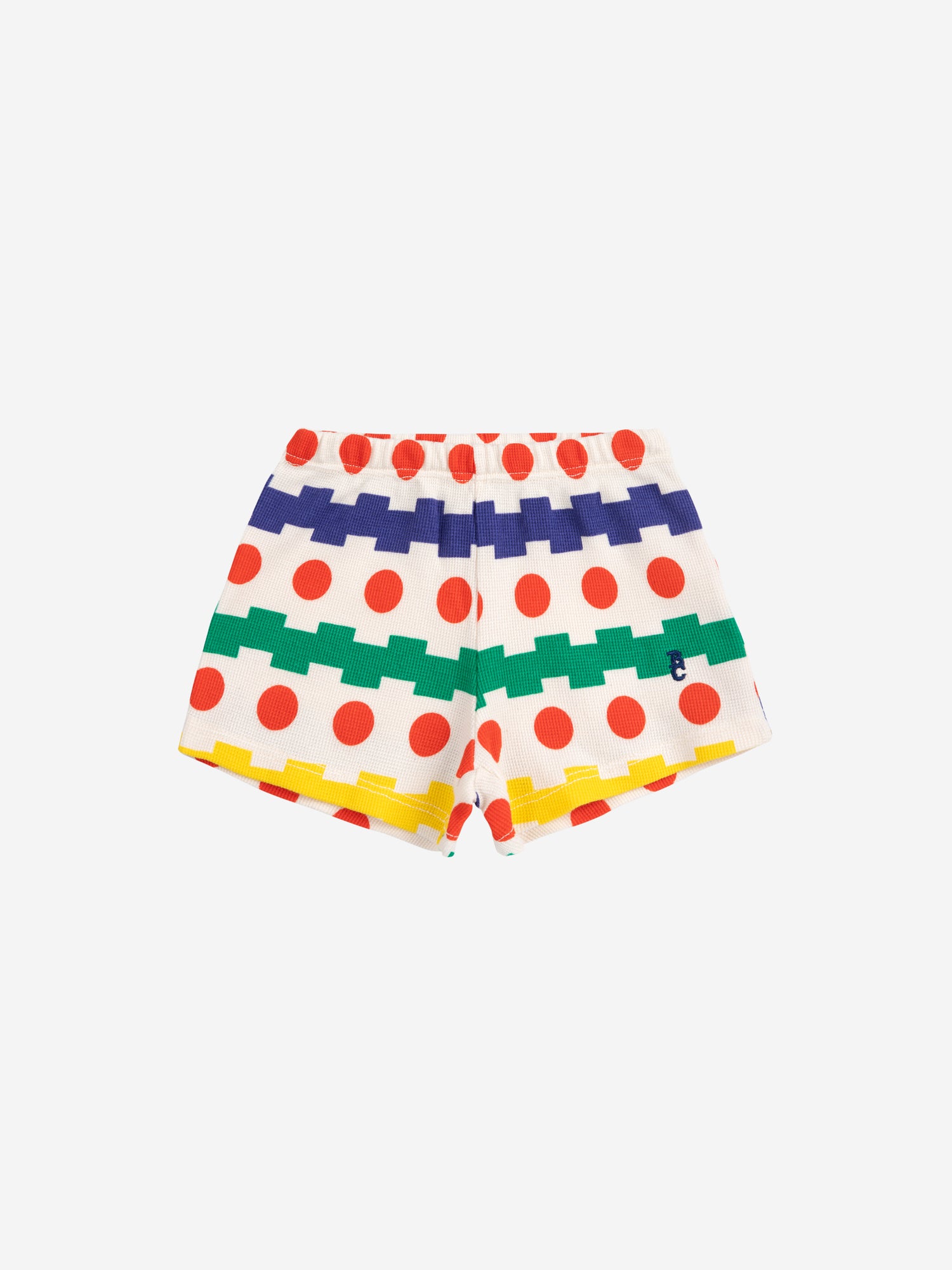 Bobo Choses Geometrical All Over Waffle Shorts - Off White