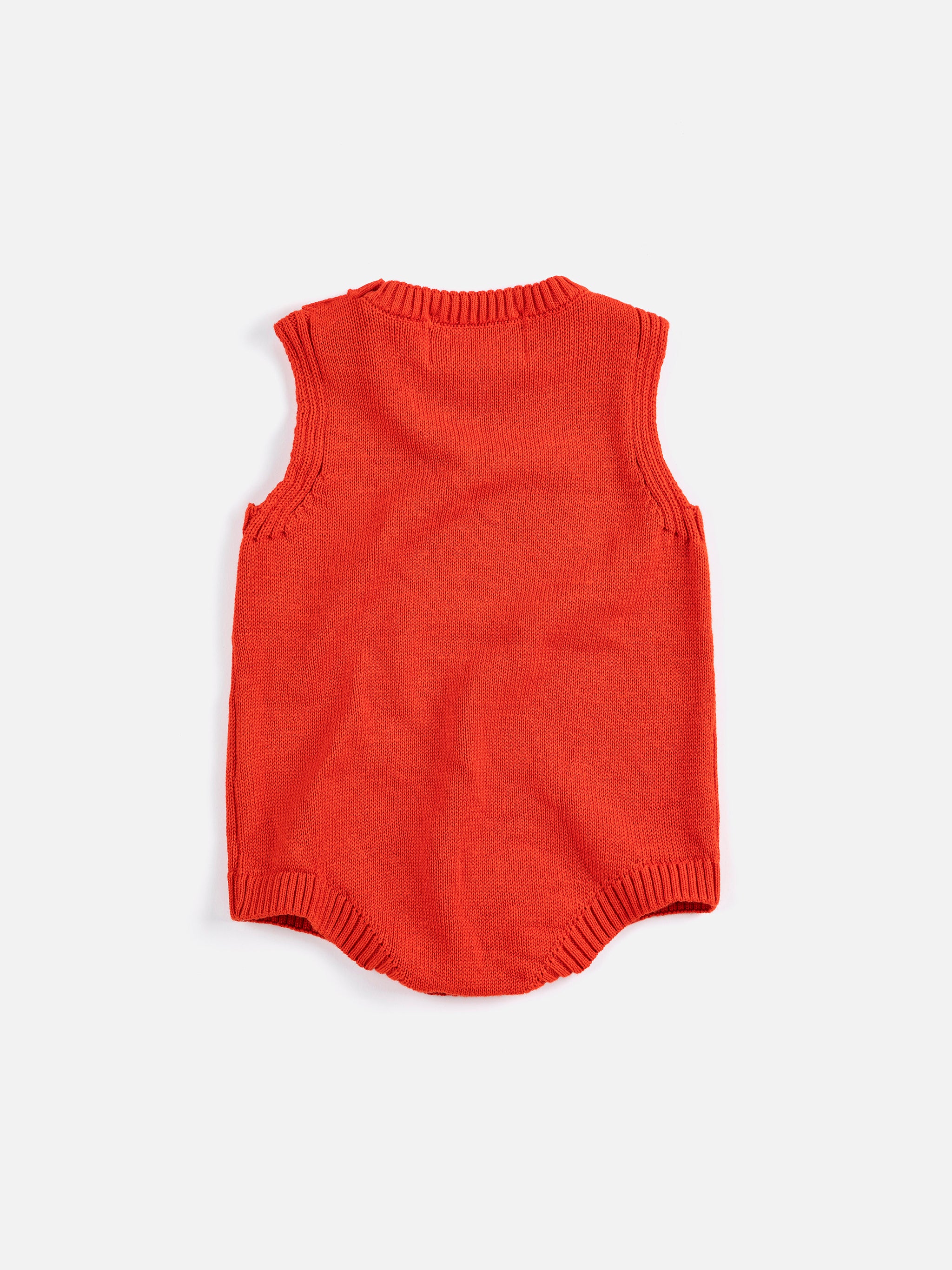 Bobo Choses Pixel Strawberry Knitted Romper