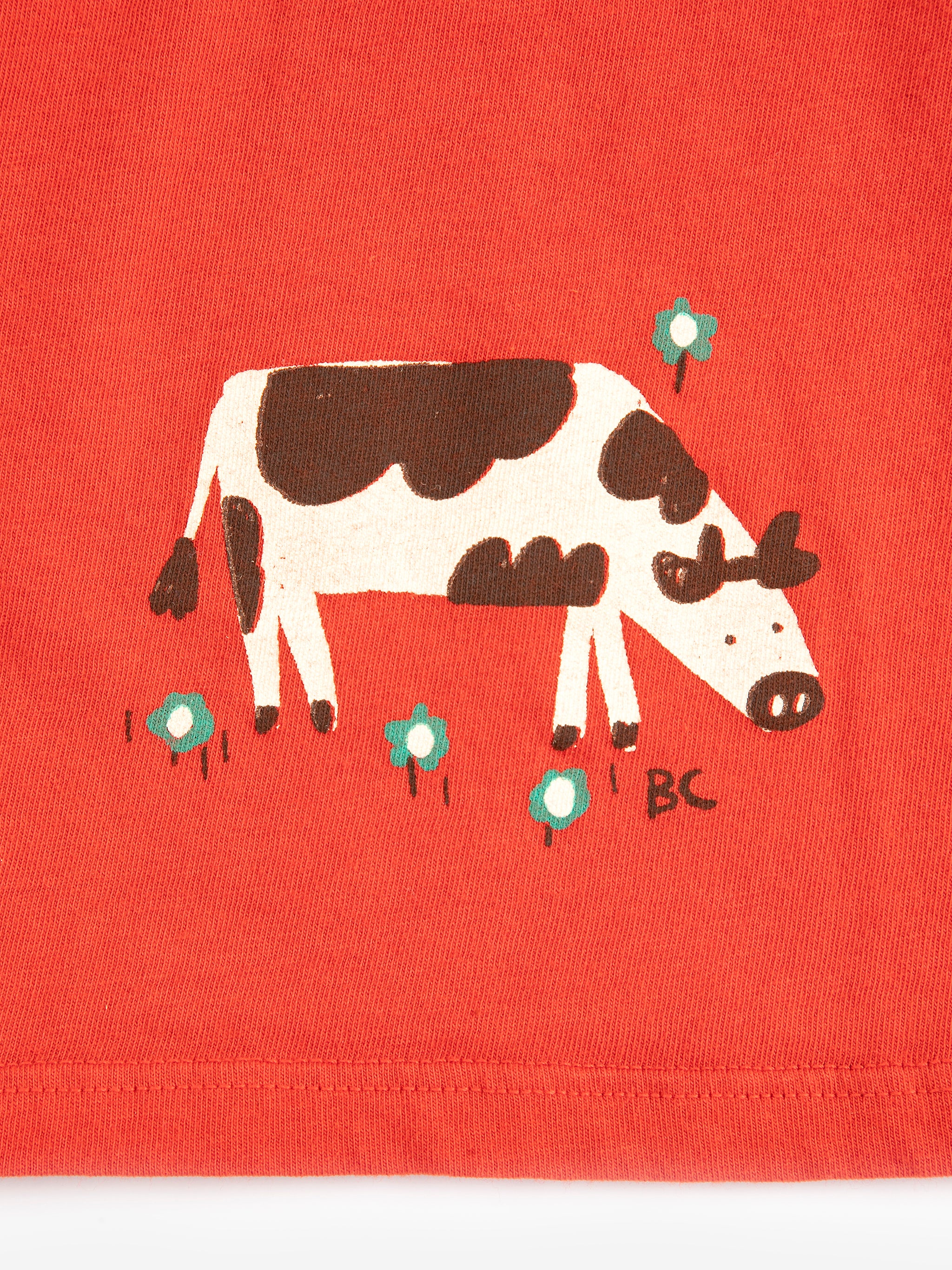 Bobo Choses Farm Adventure Cropped T-shirt - Red