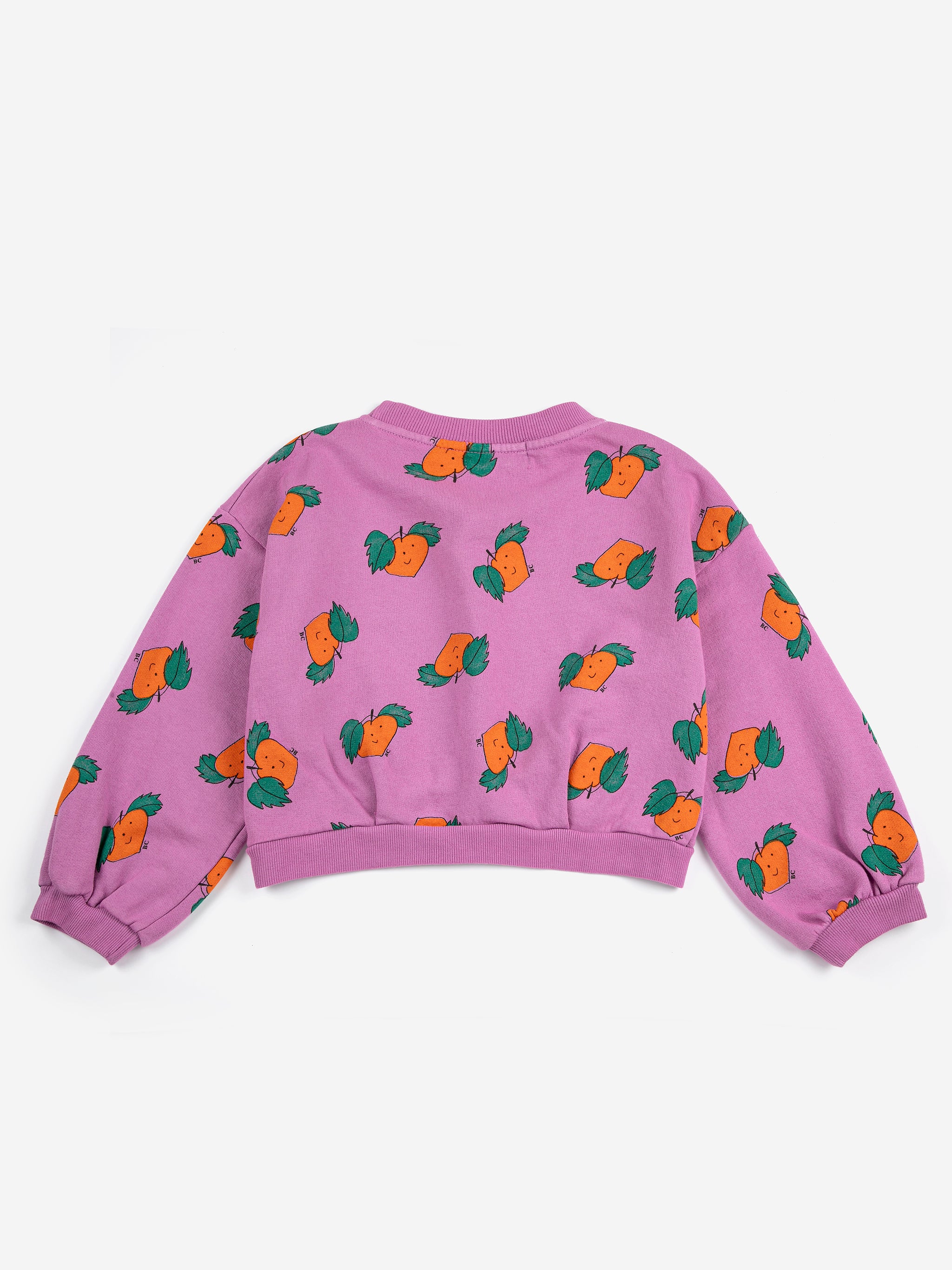 Bobo Choses Tangerine All Over Cropped Sweatshirt - Purple