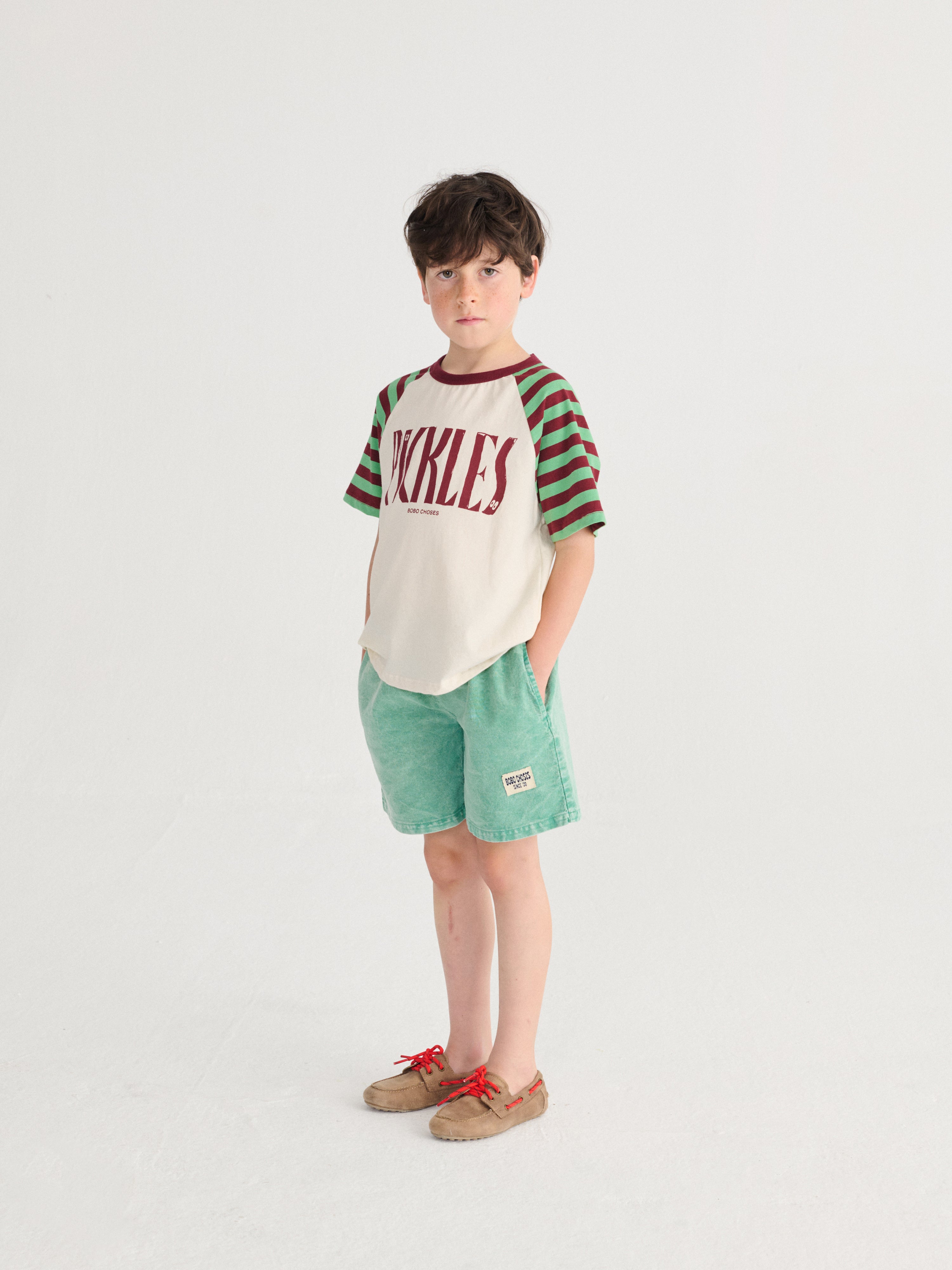 Bobo Choses Bobo Choses Since 09 Woven Bermuda Shorts - Green