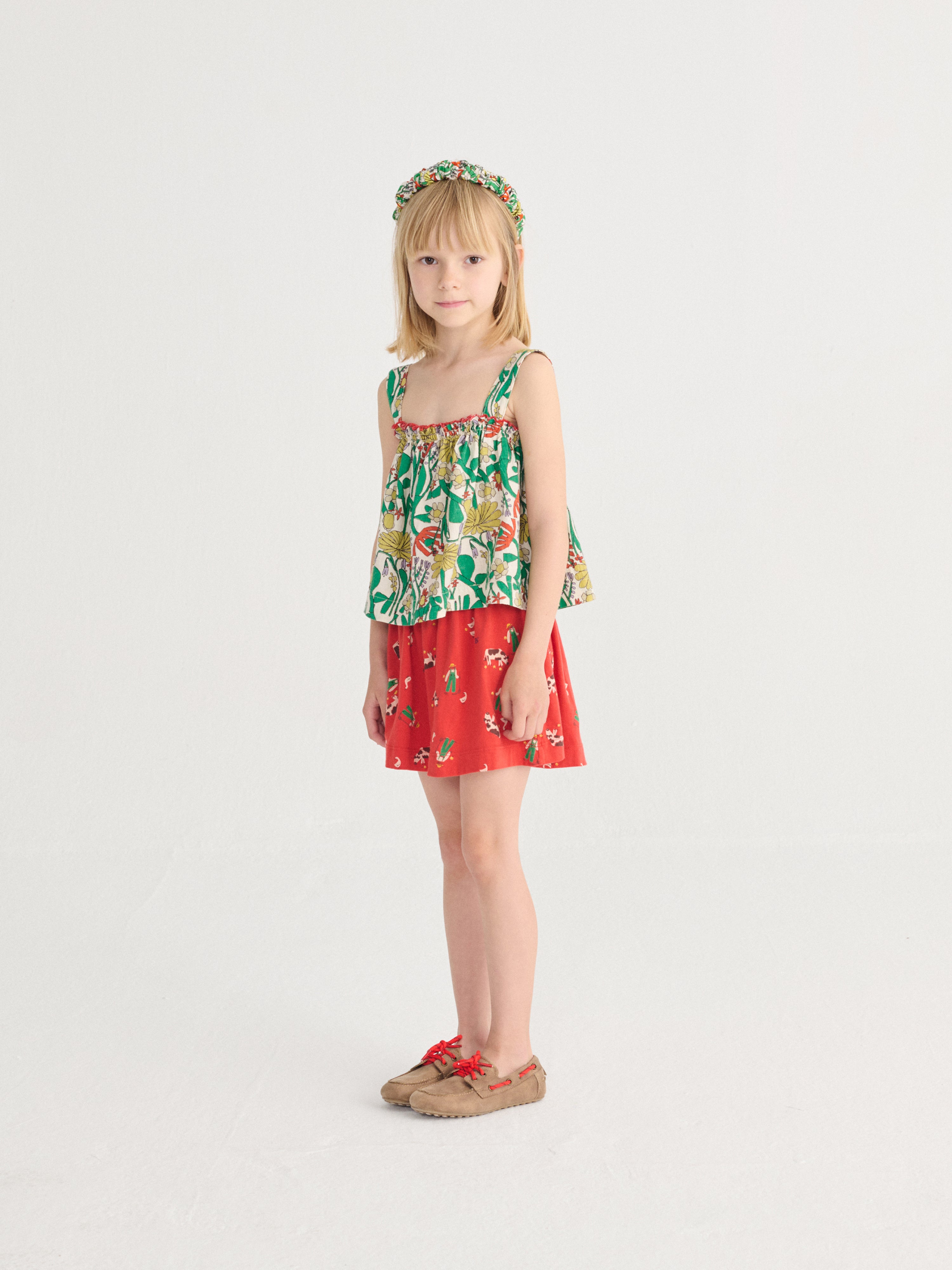 Bobo Choses Farm Adventure All Over Skirt - Red