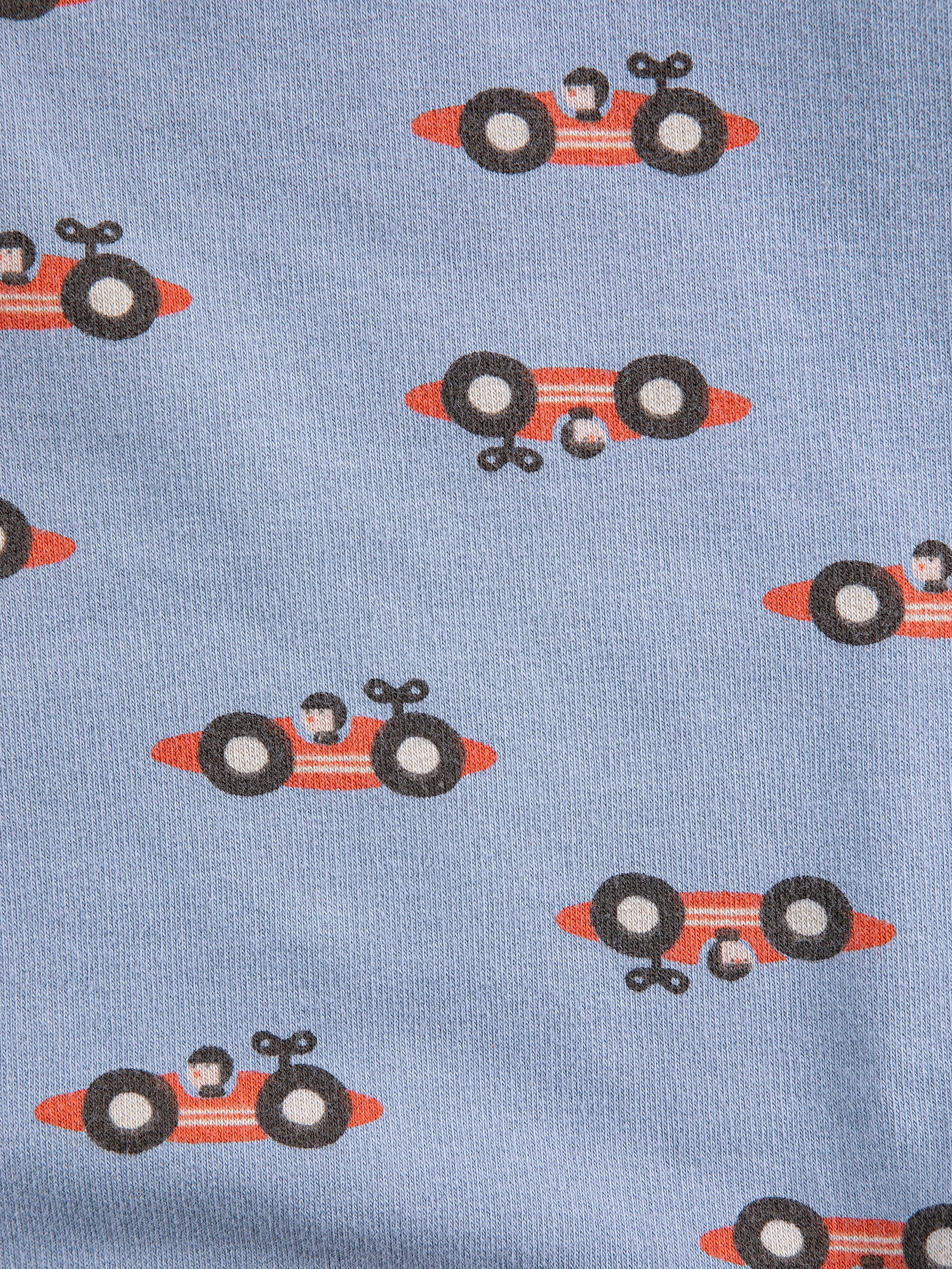 Bobo Choses Baby Race Car All Over Sweatshirt - Light Blue