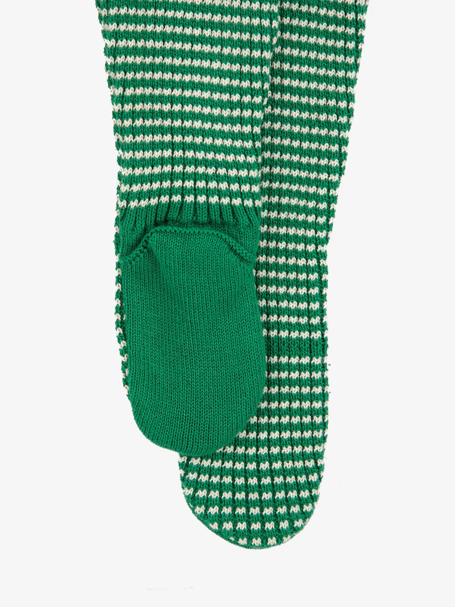 Bobo Choses Baby Race Car Knitted Footed Leggings - Light Green