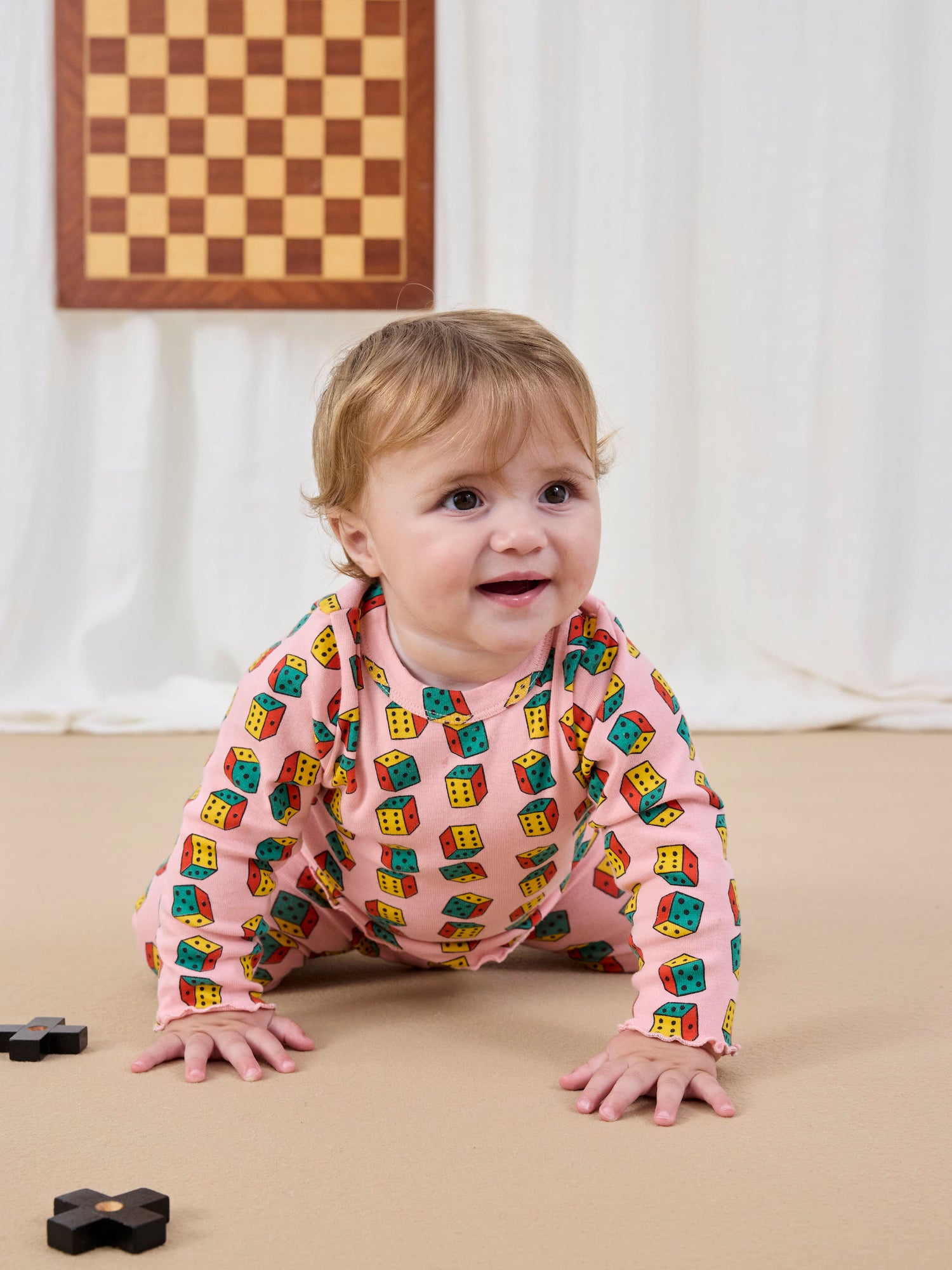 Bobo Choses Baby Dices All Over T-shirt - Pink