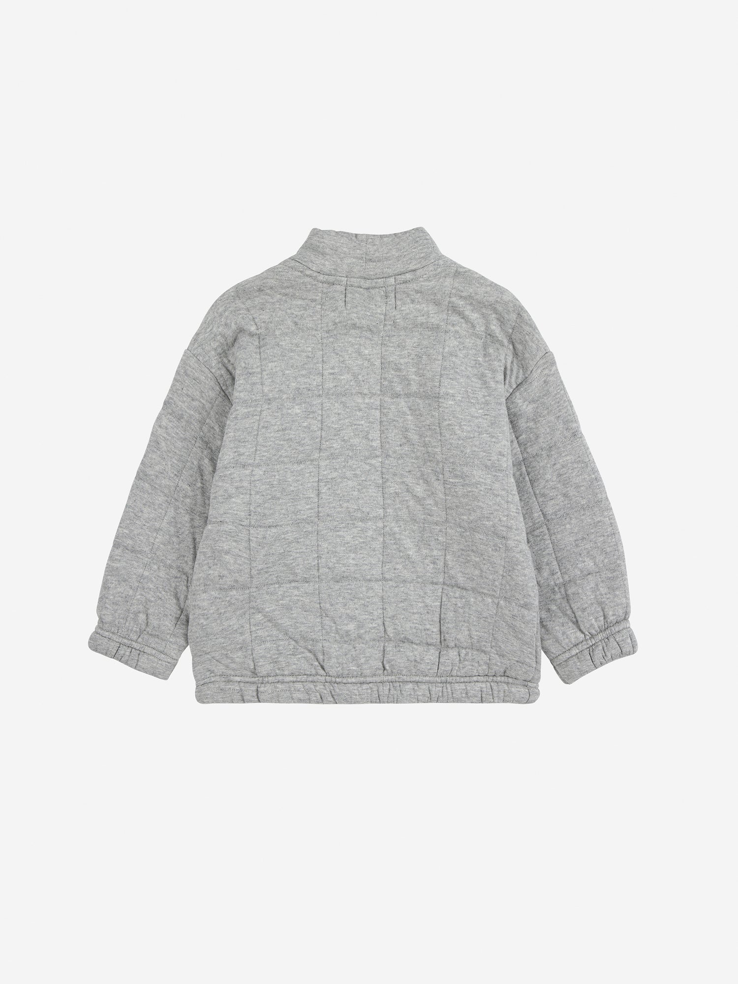 Bobo Choses Baby Bobo Choo Choo Quilted Zipped Sweatshirt - Light Heather Grey