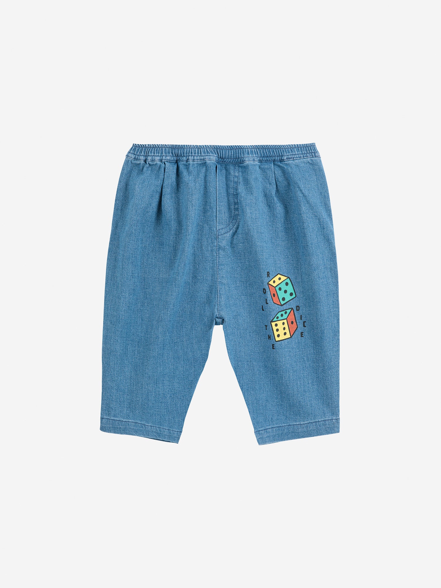 Bobo Choses Baby Roll The Dice Light Denim Pants - Navy Blue