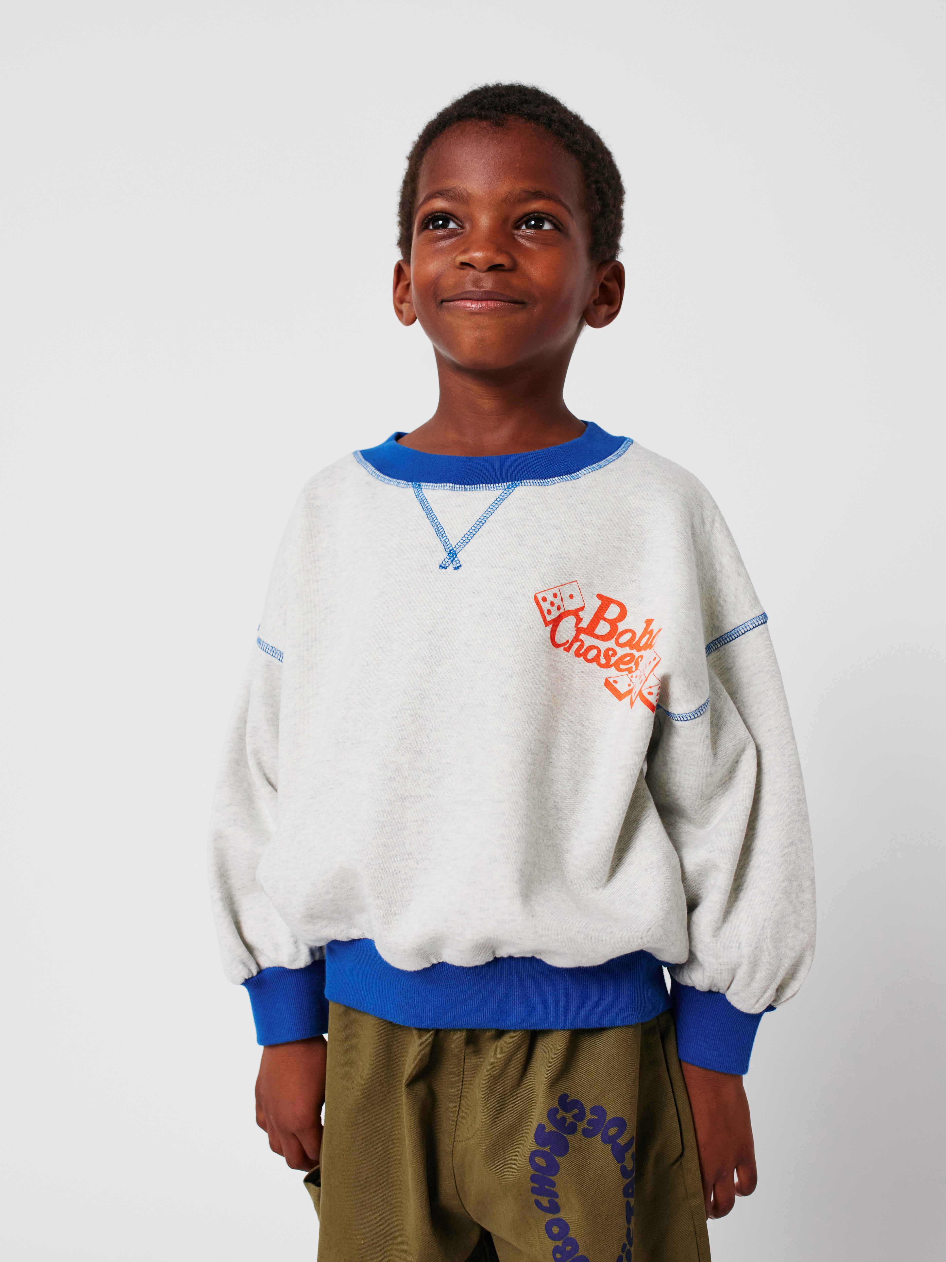 Bobo Choses Dominos Sweatshirt - Light Heather Grey