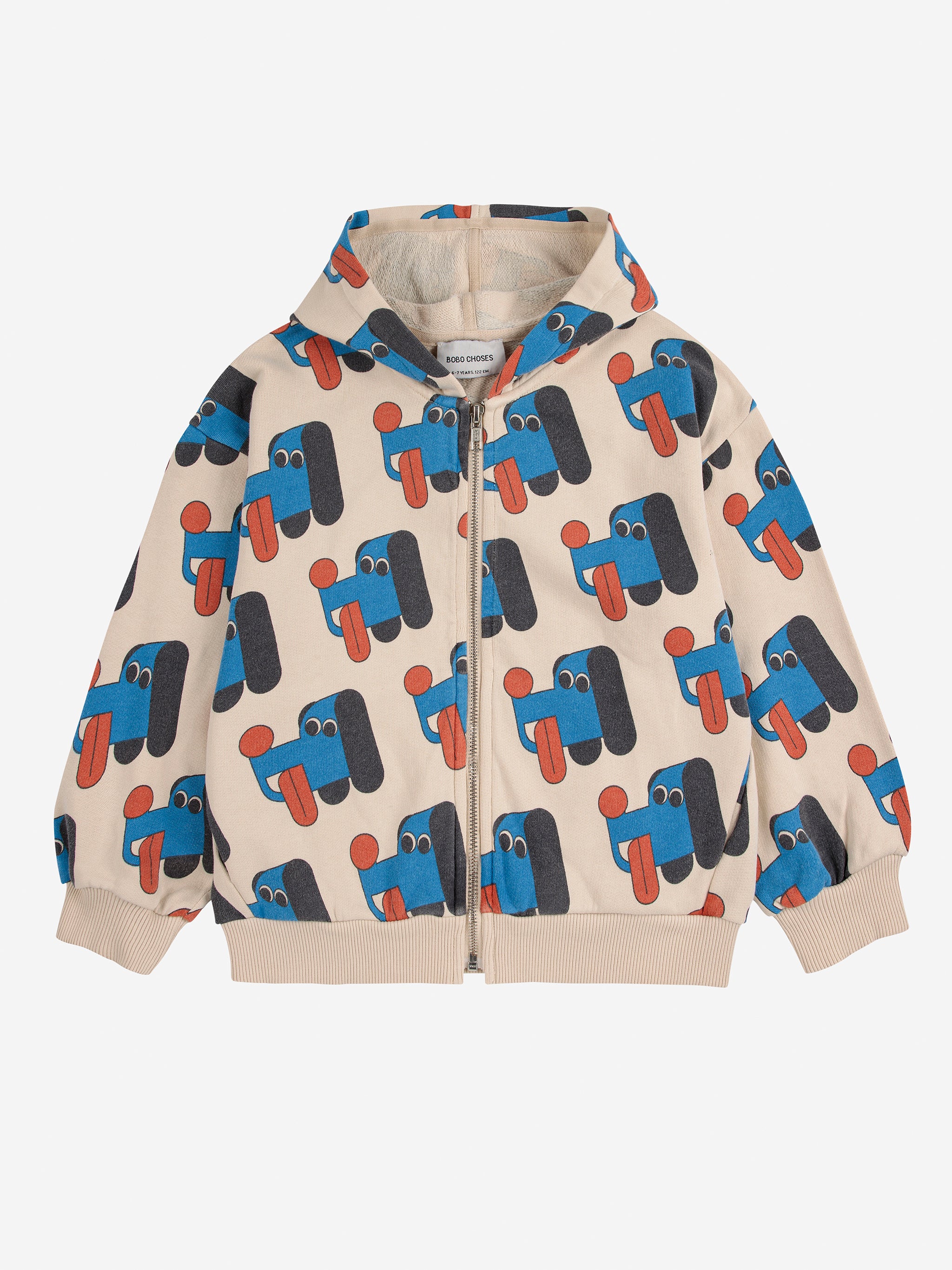 Bobo Choses Doggy Mate All Over Zipped Hoodie - Off White