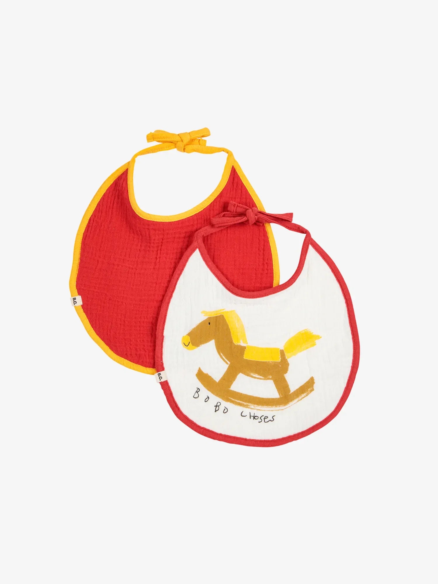 Bobo Choses Rocking Horse Bib Set - Red