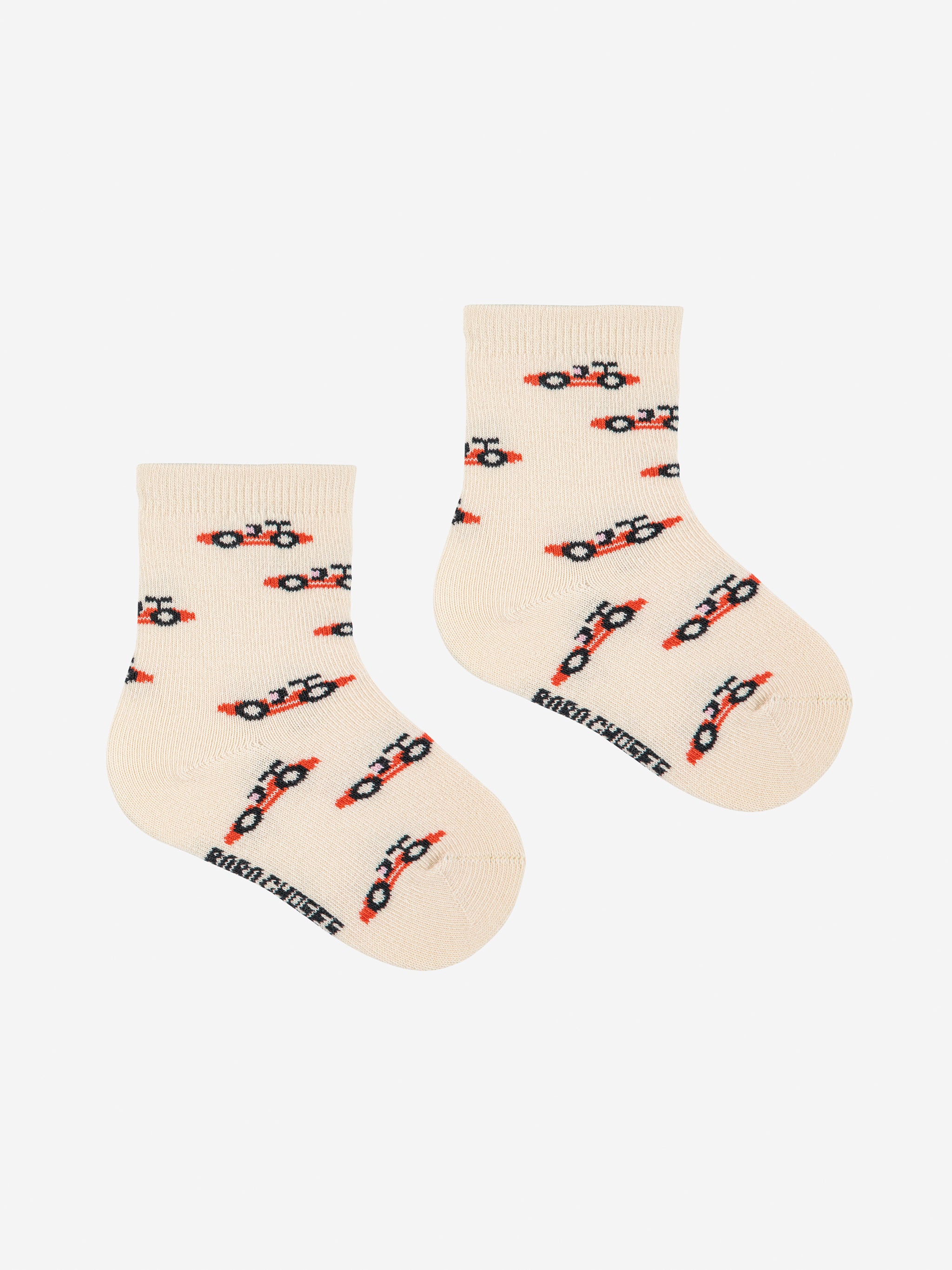 Bobo Choses Race Car All Over Short Socks Pack - Multicolor