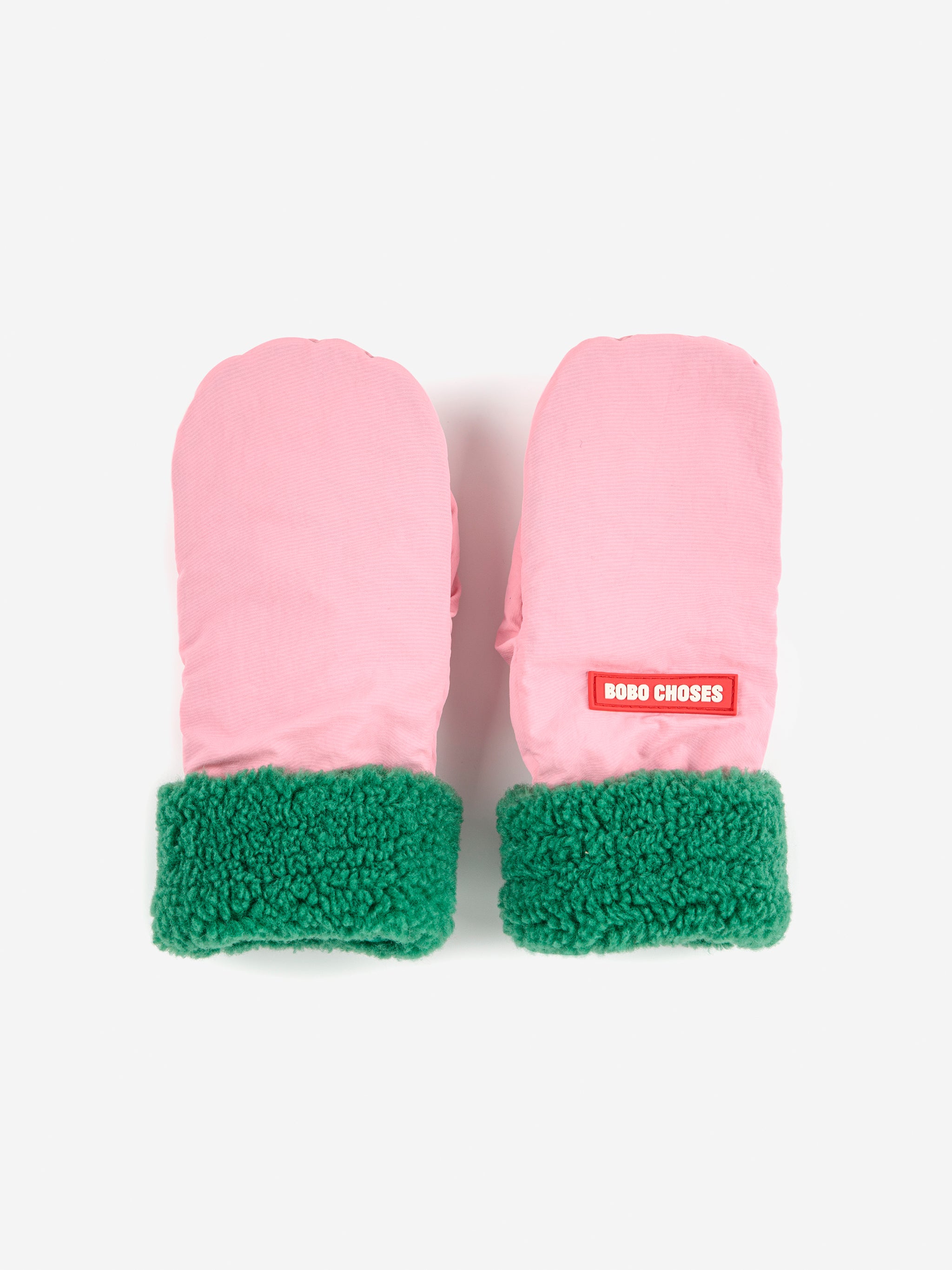 Bobo Choses Bobo Choses Bicolor Mittens - Pink