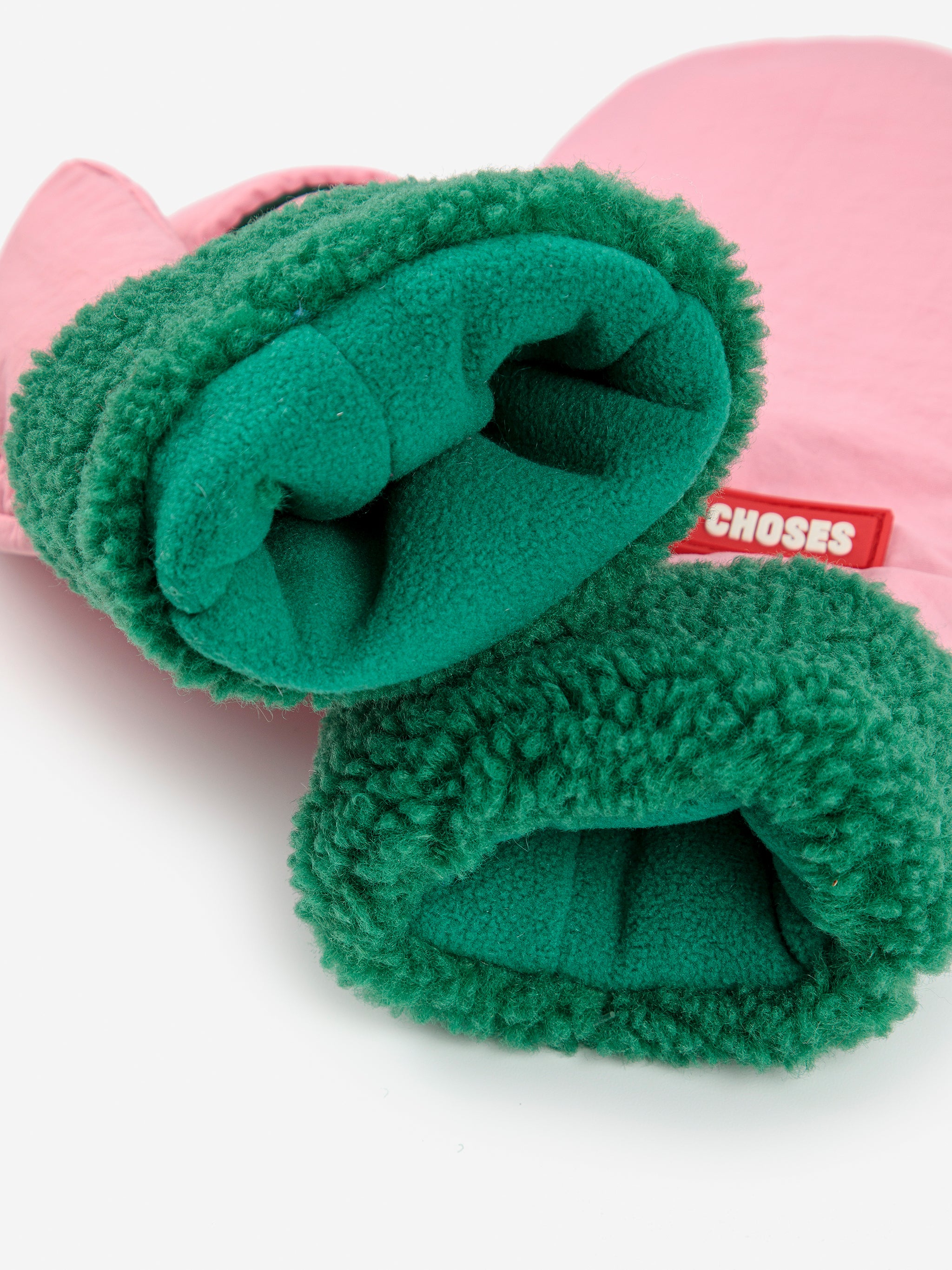 Bobo Choses Bobo Choses Bicolor Mittens - Pink