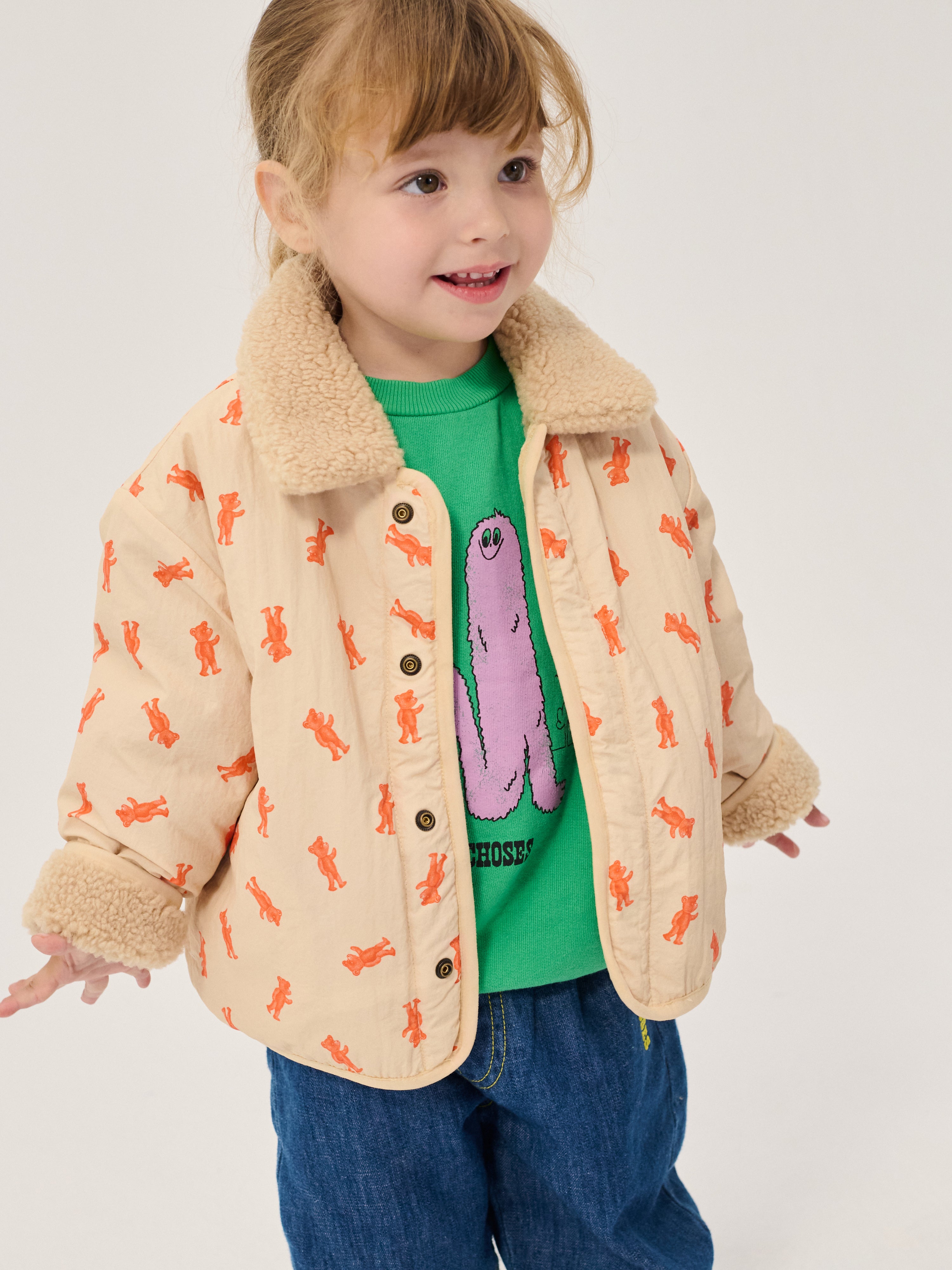 Bobo Choses Softpaw Monster Sheepskin reversible Jacket
