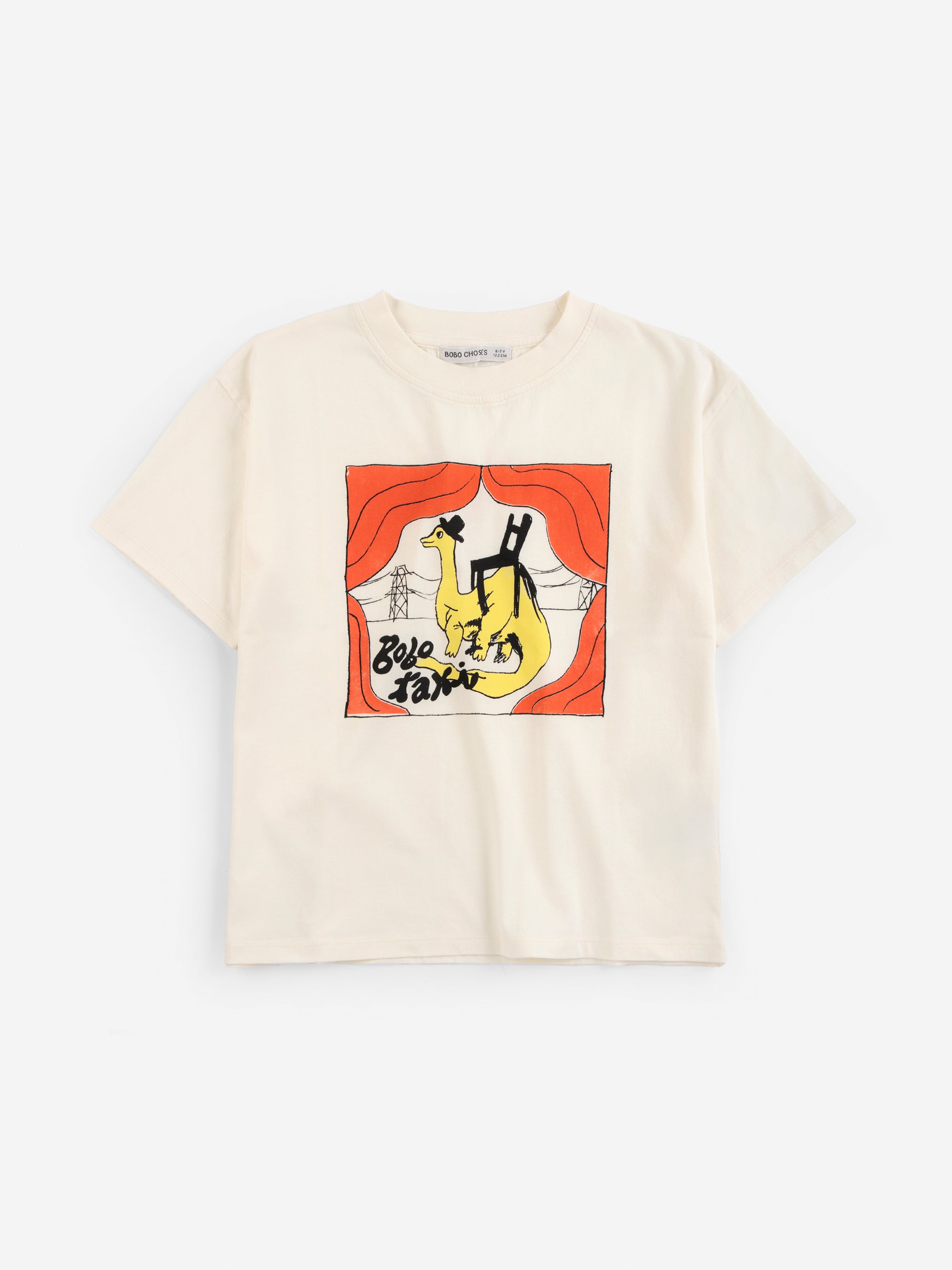 Bobo Choses Taxi Saurus T-Shirt - Off White