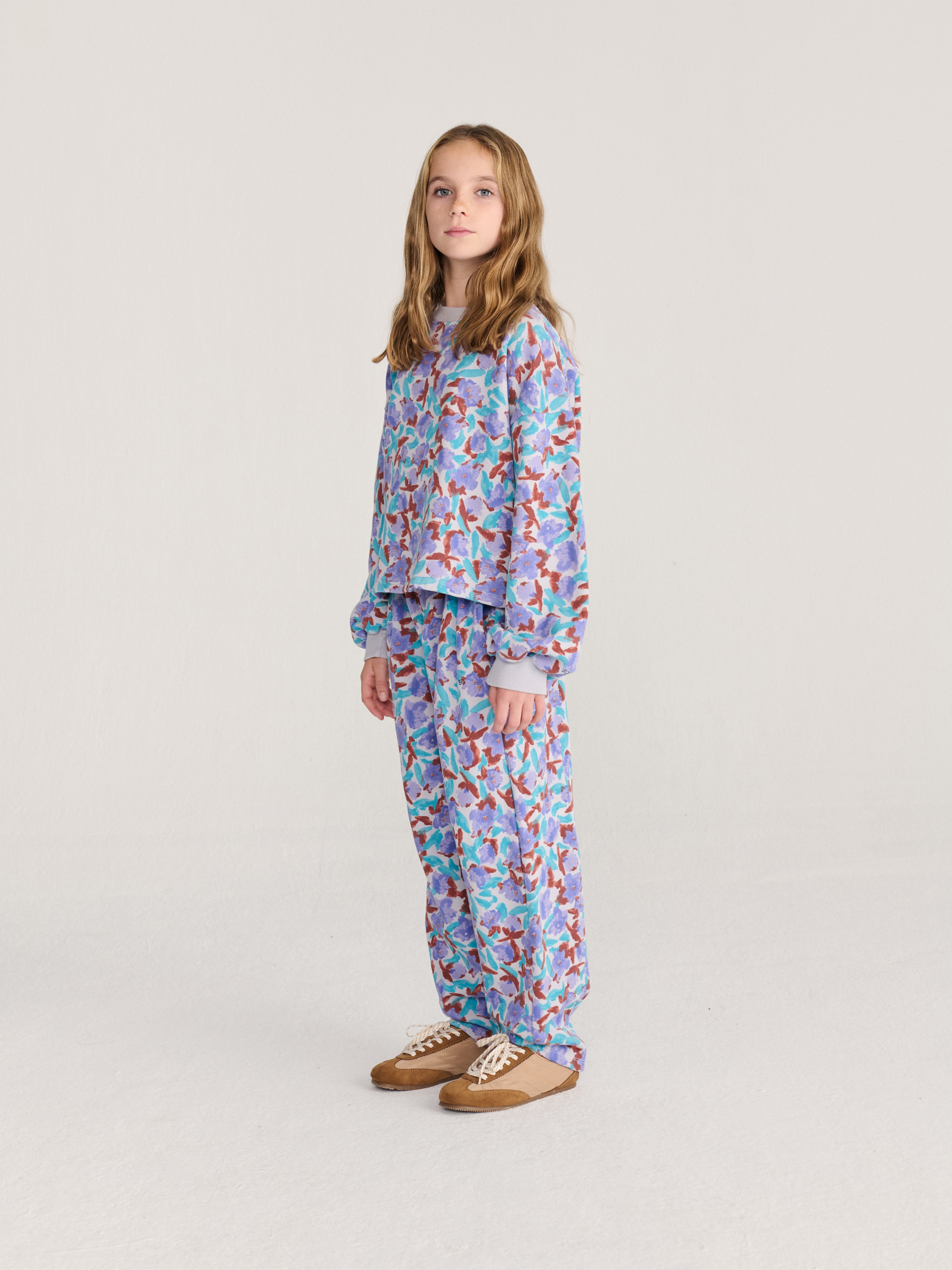 Bobo Choses Watercolor All Over Cropped Sweatshirt - Lavender