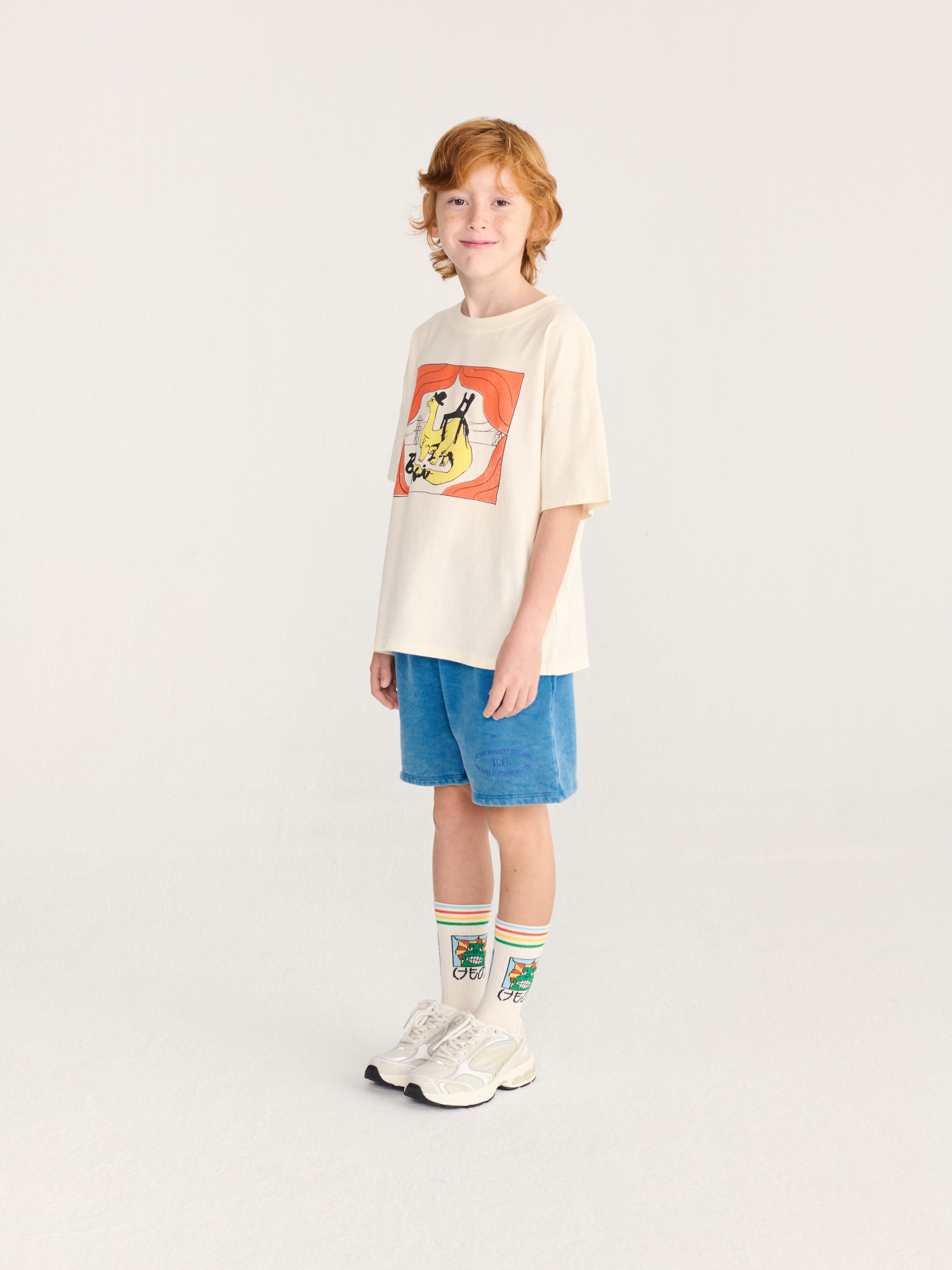 Bobo Choses Taxi Saurus T-Shirt - Off White