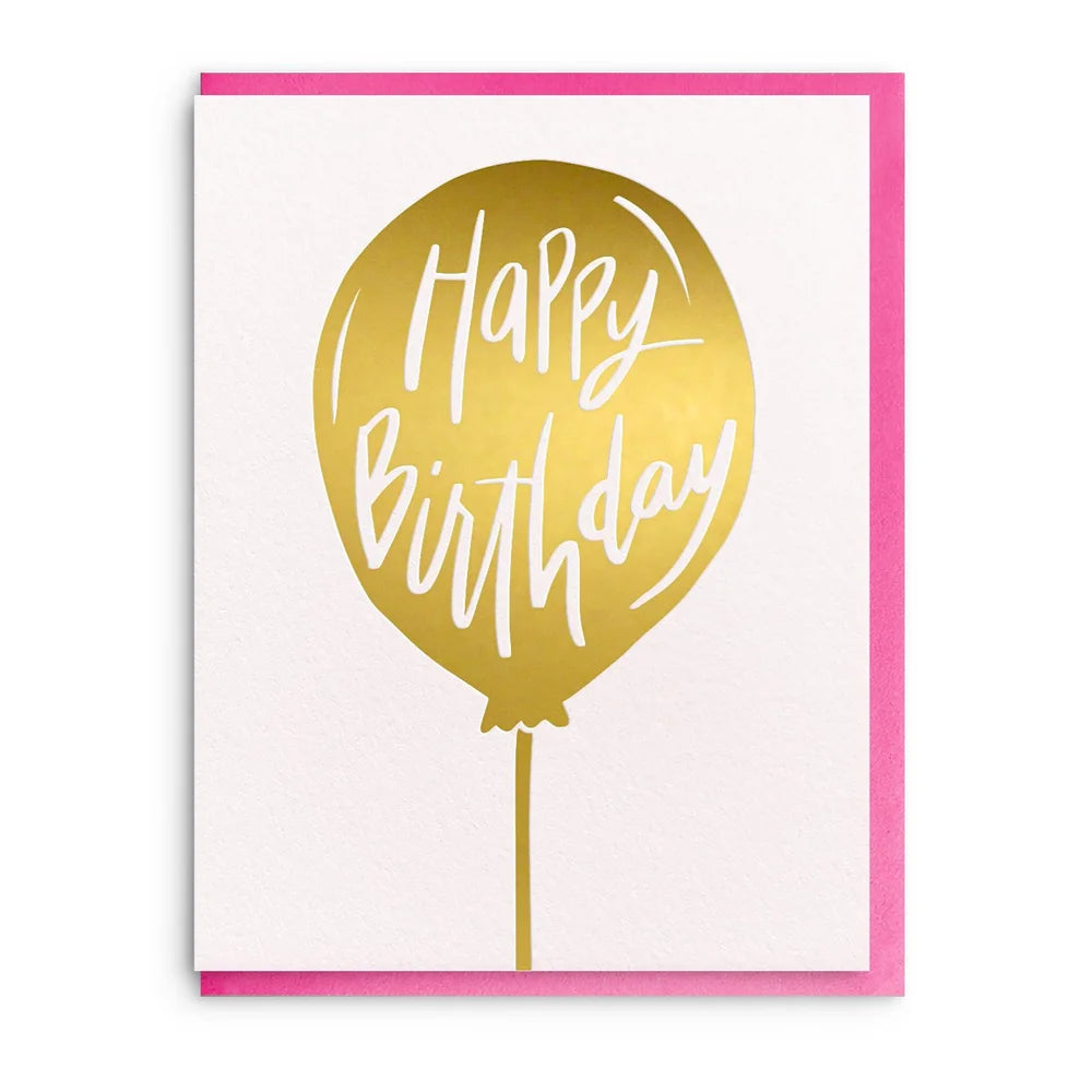 Dahlia Press Balloon Card