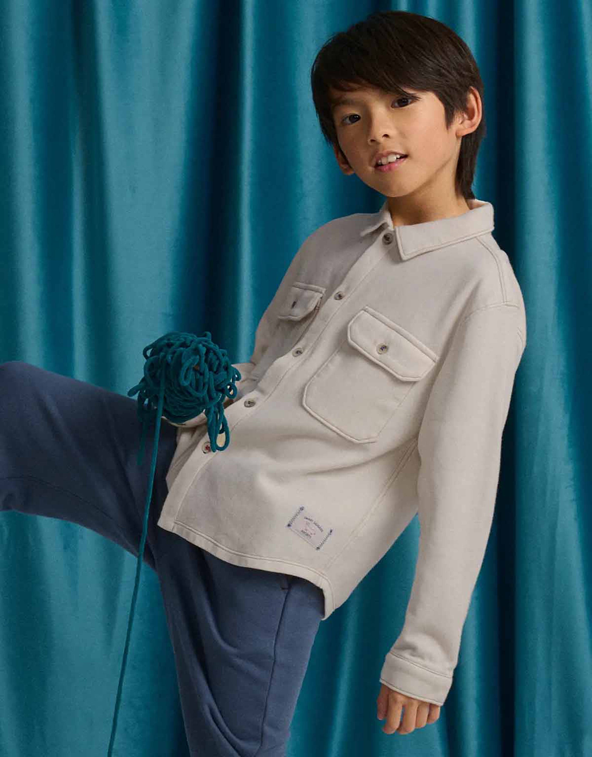 Gingersnaps Elmo Twill Jersey Shirt - Off White