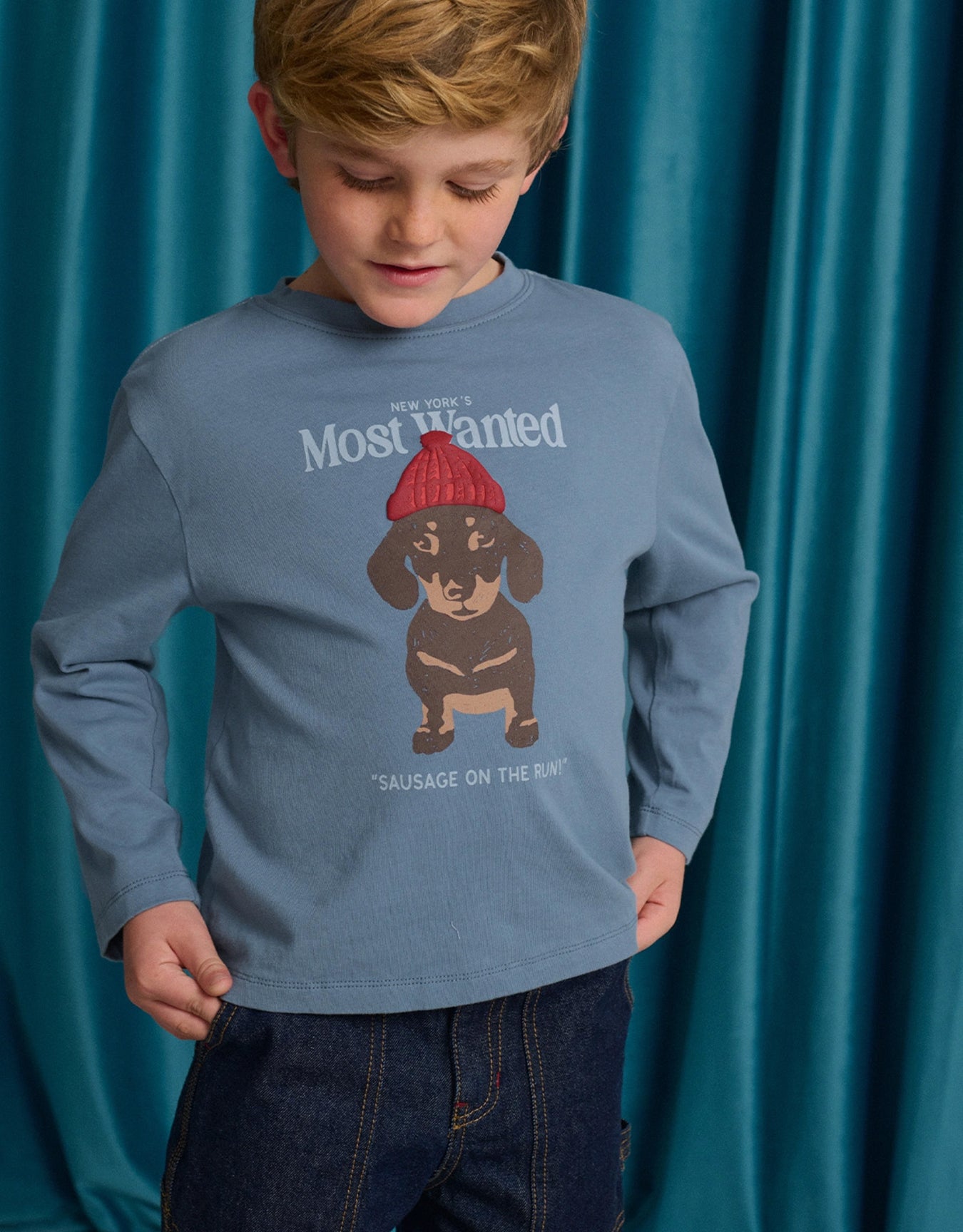 Gingersnaps Myron Graphic Tee - Most Wanted / Blue
