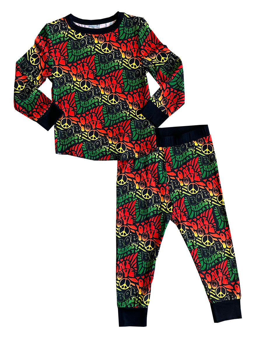 Rowdy Sprout Bob Marley Bamboo Thermal Pijama Set