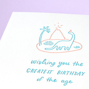 Shorthand Dinosaur Birthday Greeting Card