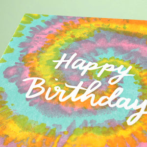 Shorthand Tie Dye Birthday Greeting Card