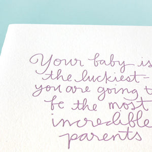 Shorthand Your Baby Is The Luckiest Greeting Card