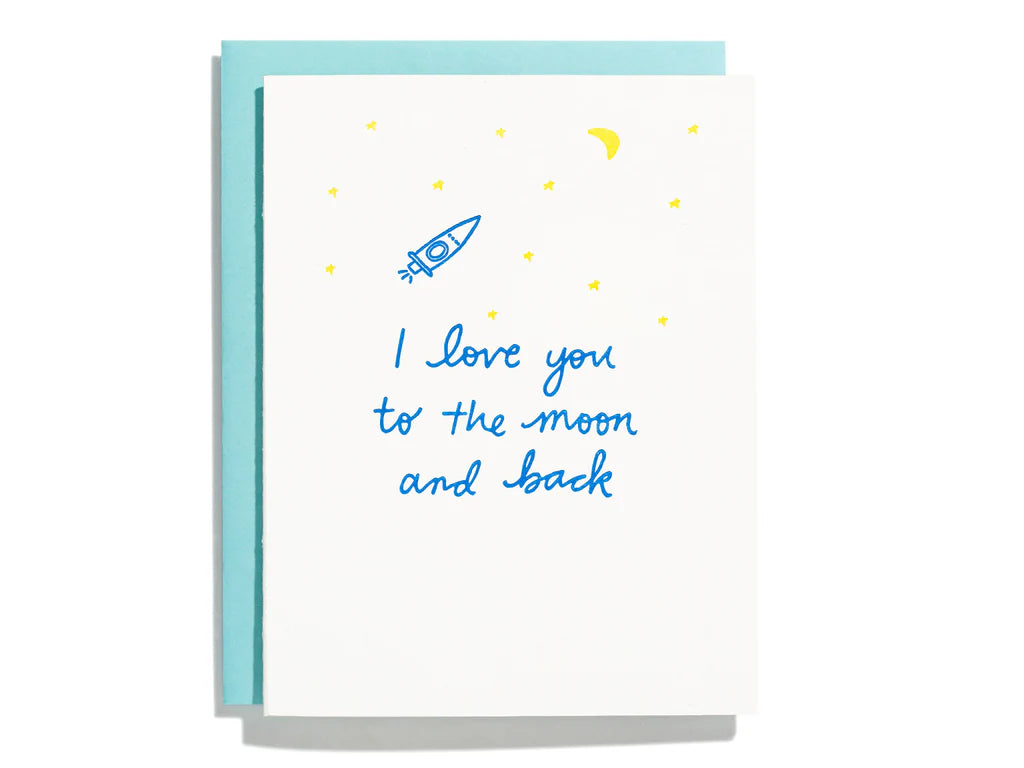 Shorthand I Love You To The Moon Greeting Card