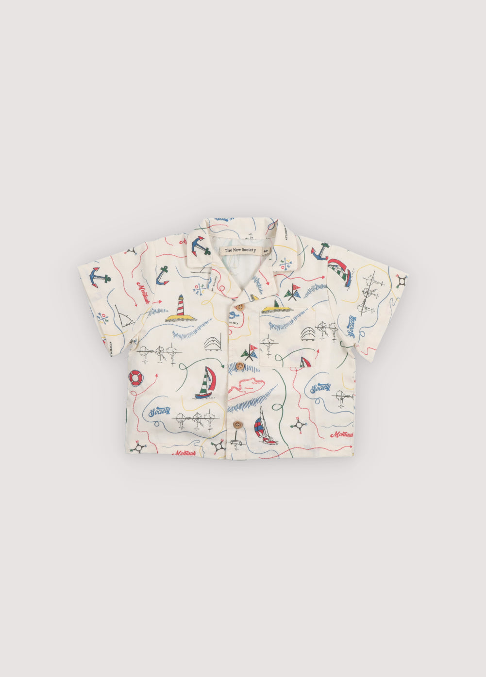 The New Society Clove Baby Shirt - Clove Print