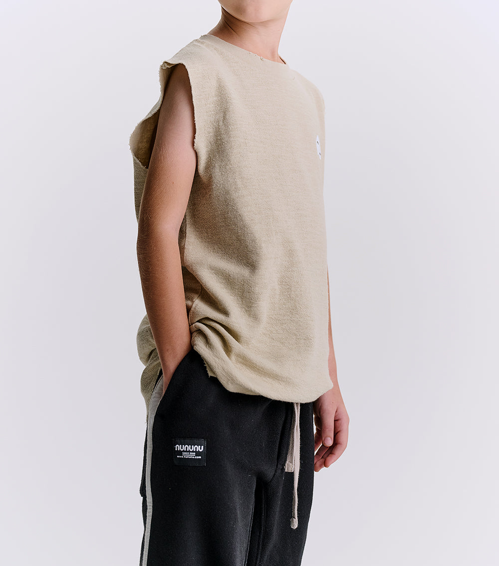 Nununu Spookies Sleeveless Shirt - Smokey Natural
