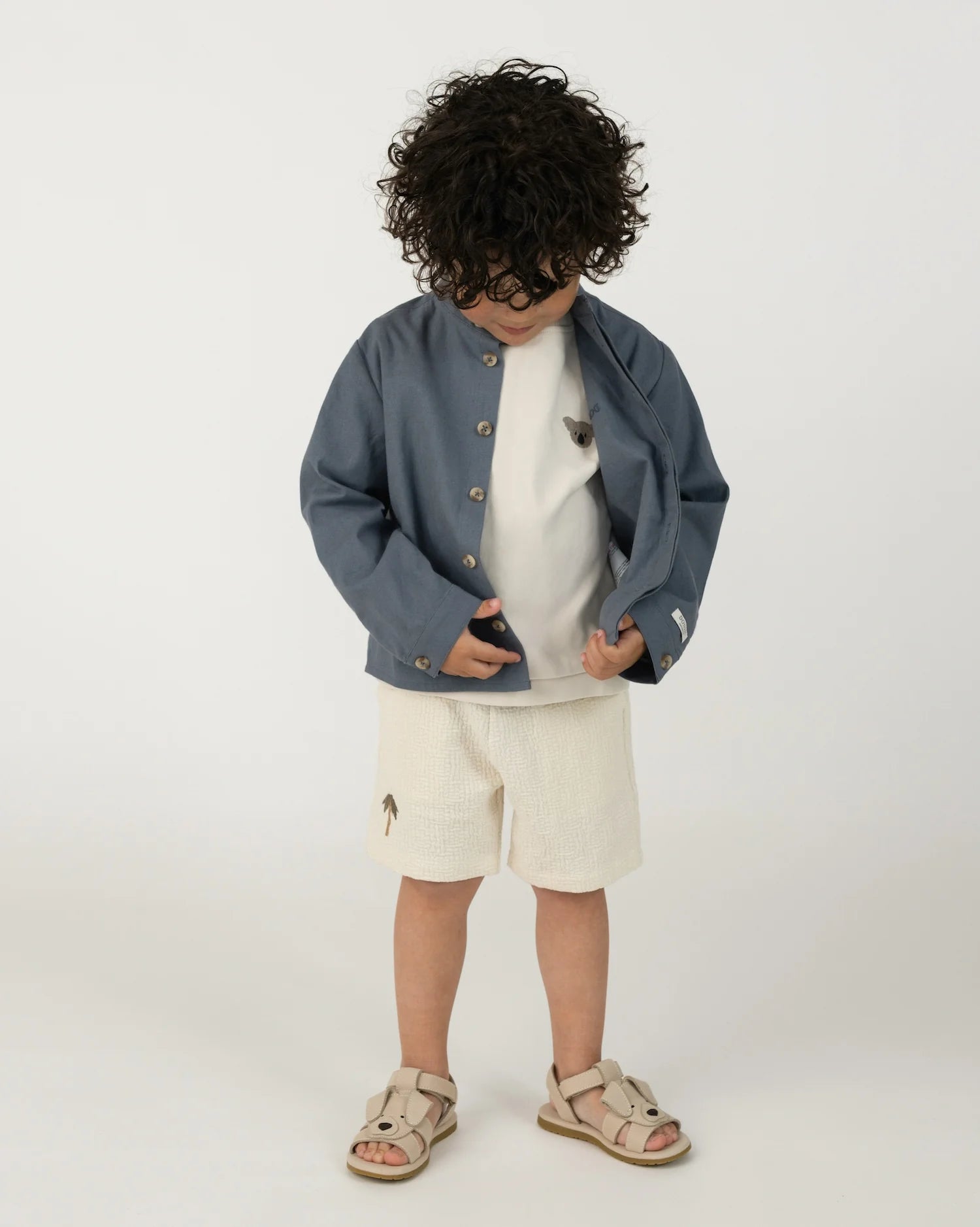 Donsje Ithri Shorts Palm Tree - Warm White