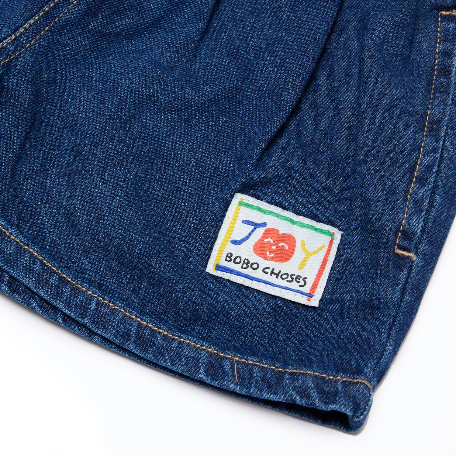 Bobo Choses Smiling Mid Denim Bermuda Shorts - Blue