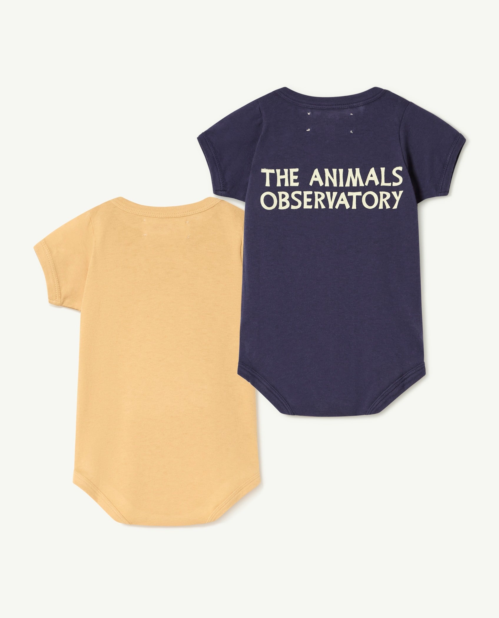 The Animals Observatory Pack Chimpanzee Baby Bodysuit Set - Tan/Navy