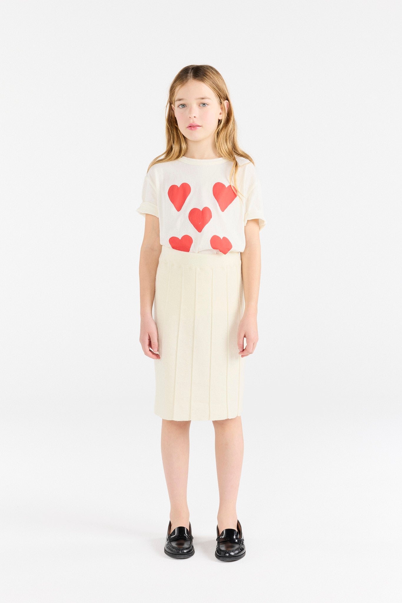 The Animals Observatory Rooster Kid T-shirt - Hearts