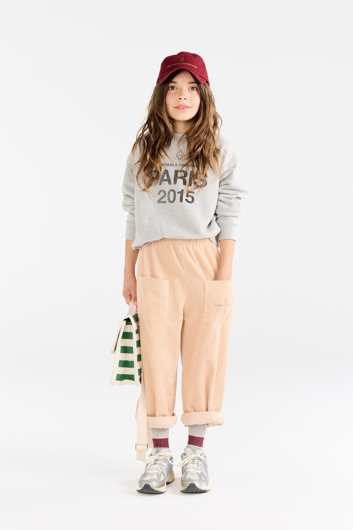 The Animals Observatory Bear Kid Sweatshirt - Ds Grey