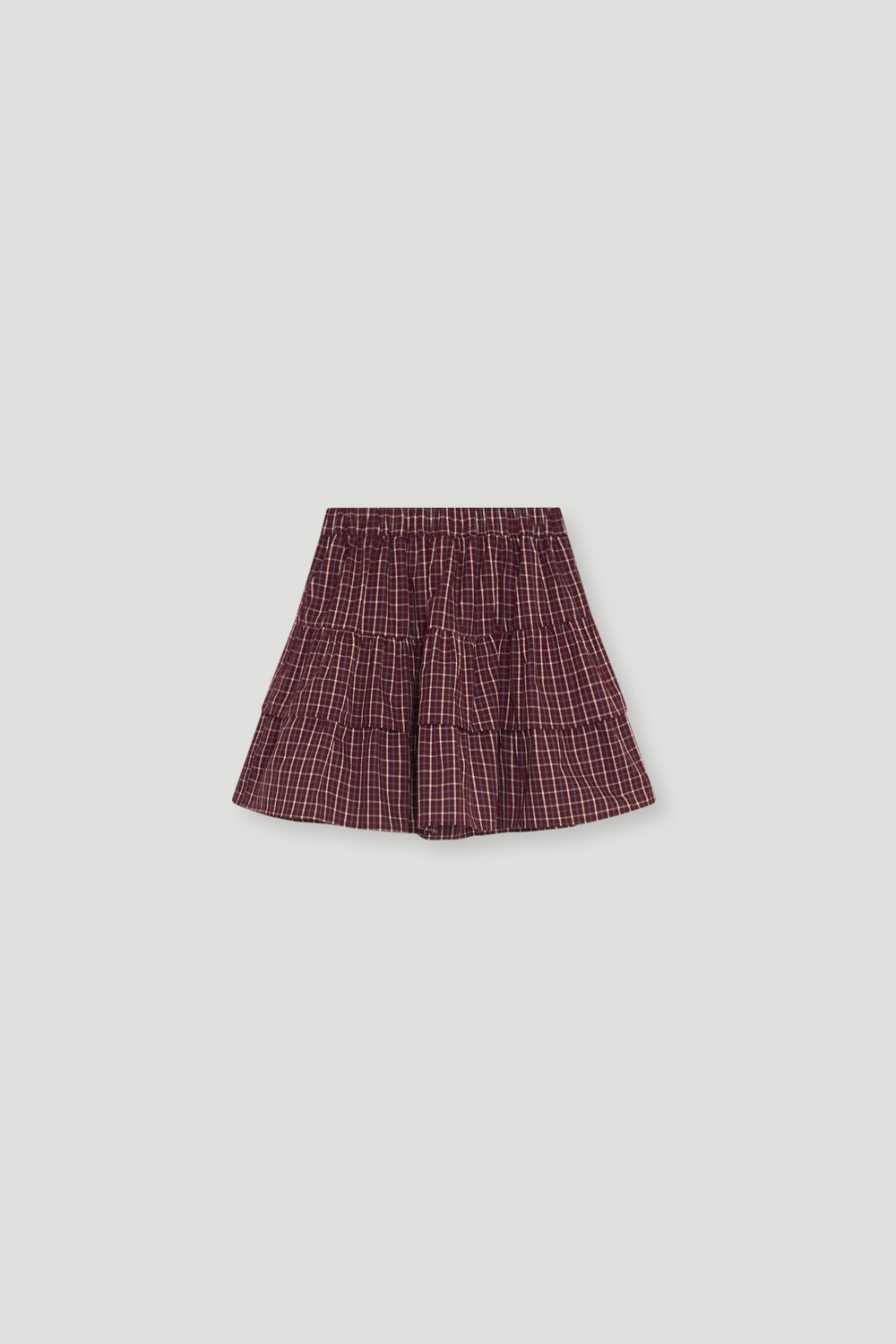 The New Society Teen Flair Skirt - Winetasting Check