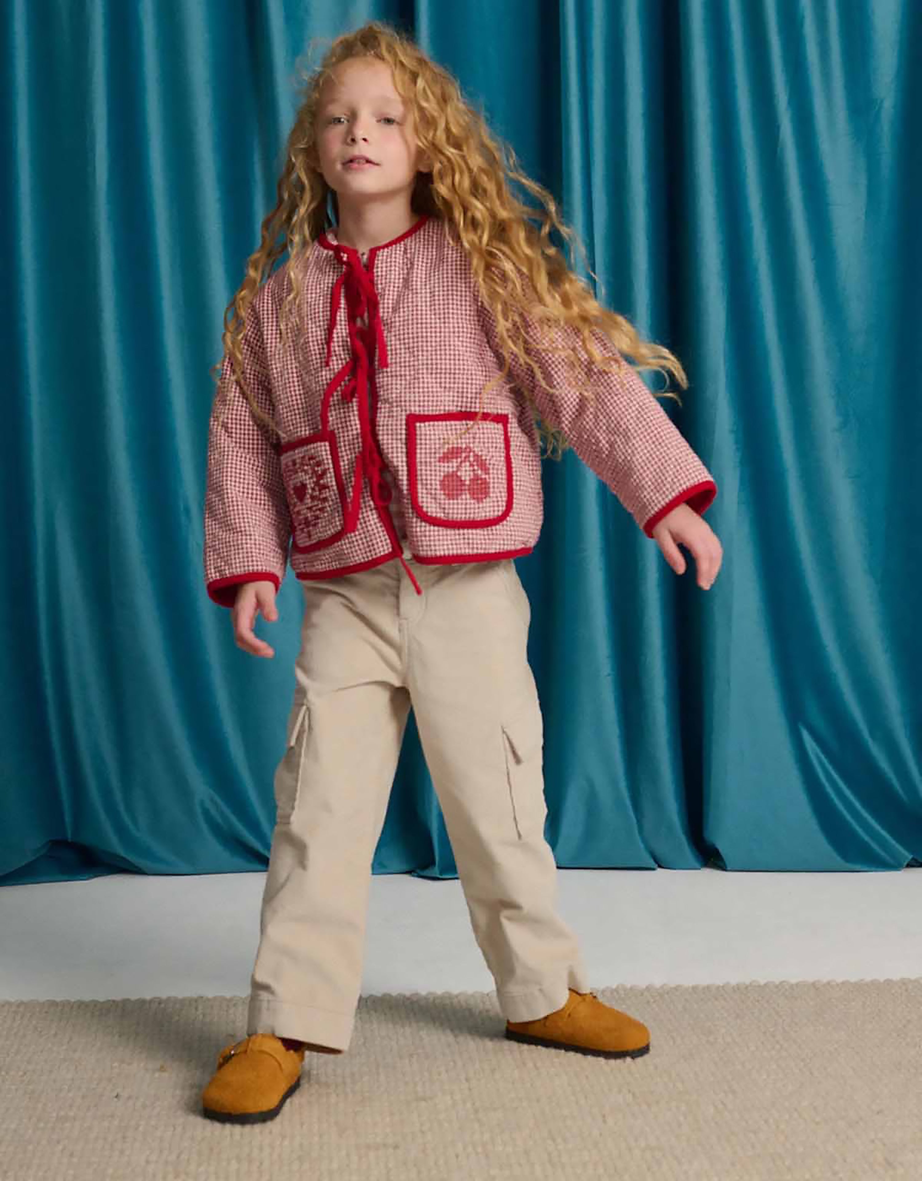 Gingersnaps Mavie Waleless Corduroy Cargo Pants - Beige